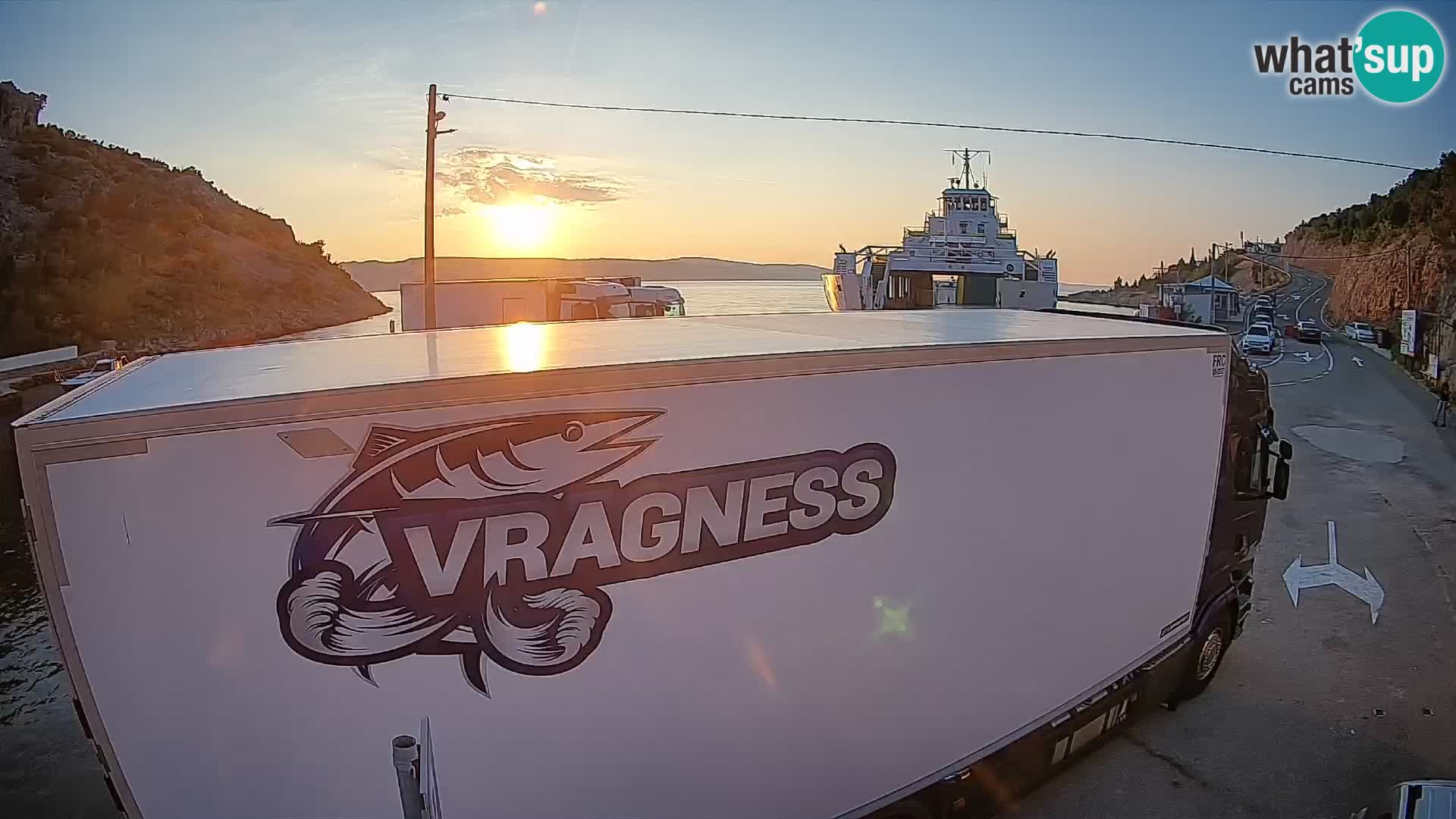 Webcam Fährhafen Prizna – zur Insel Pag