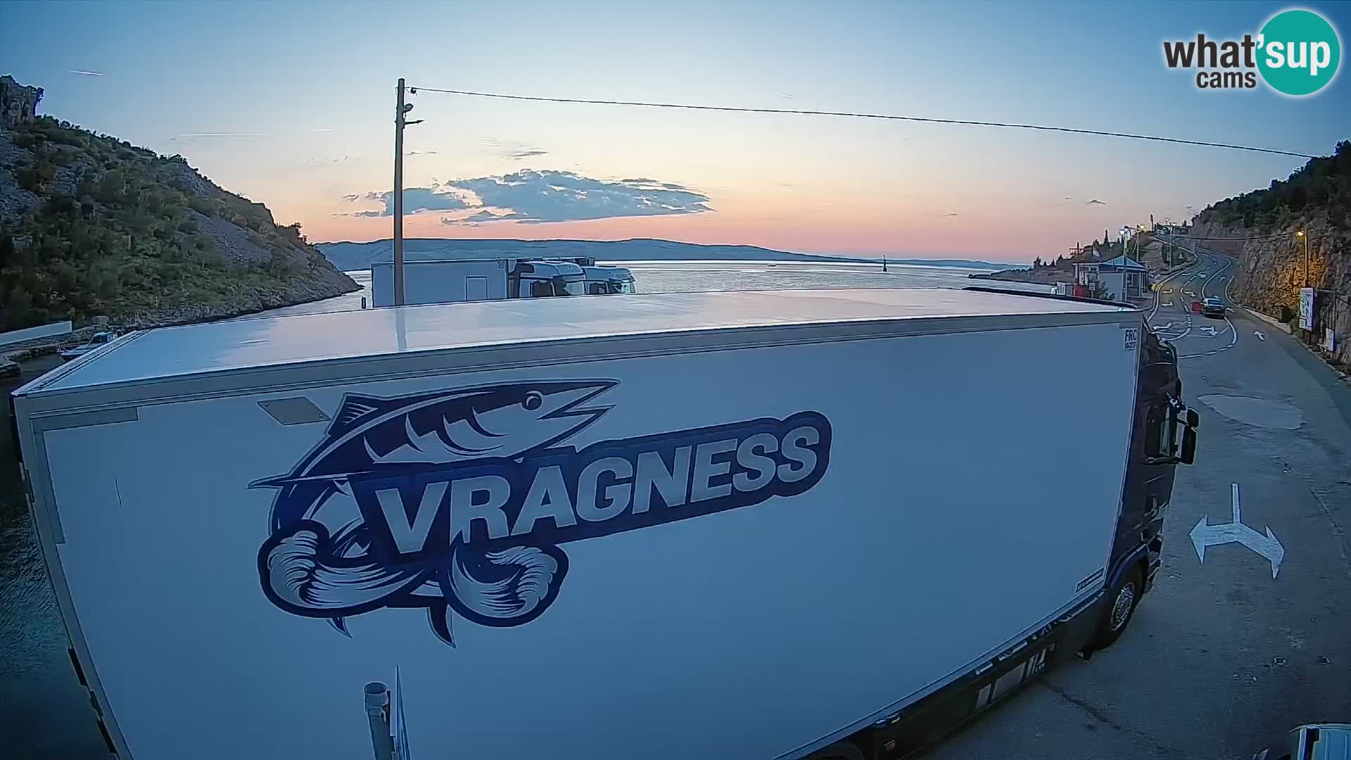 Webcam Prizna ferry port to Pag island