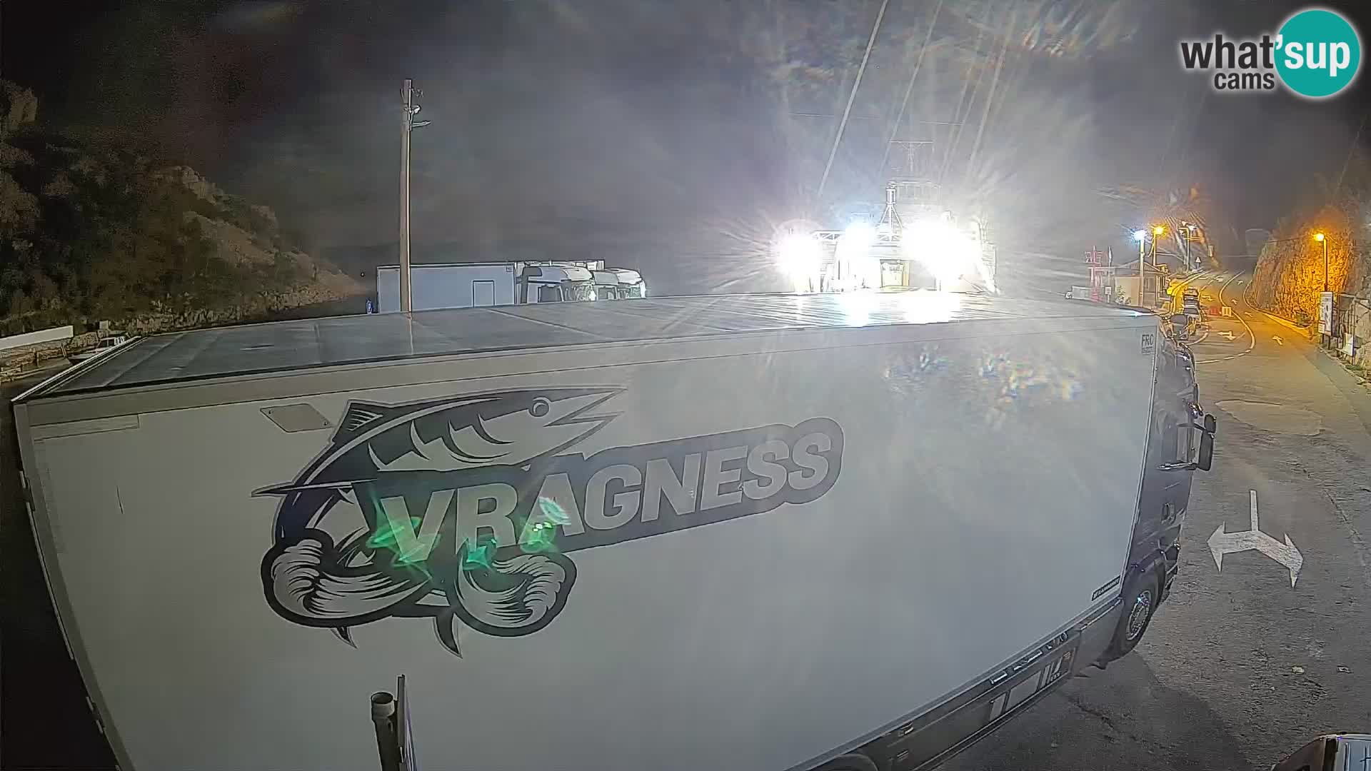 Webcam Prizna ferry port to Pag island