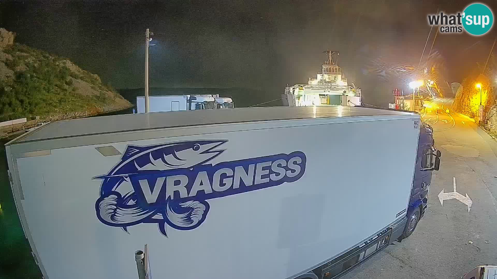 Webcam Prizna ferry port to Pag island