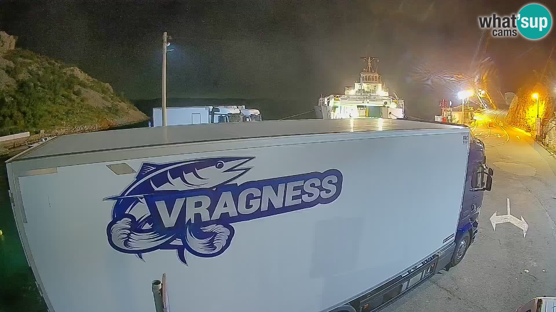 Webcam Prizna ferry port to Pag island