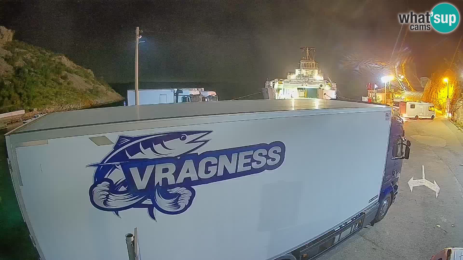 Webcam Prizna ferry port to Pag island