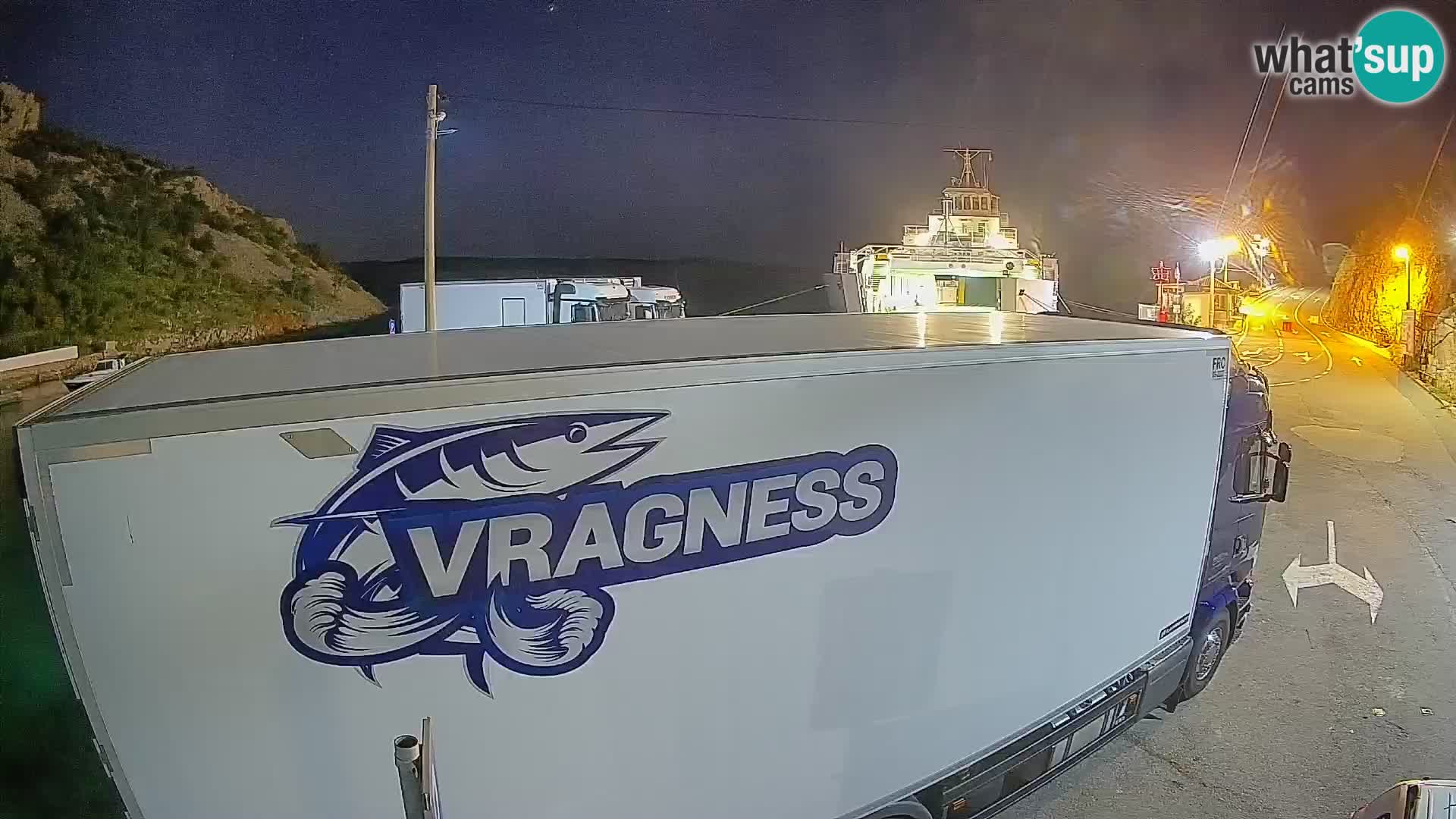 Webcam Prizna ferry port to Pag island
