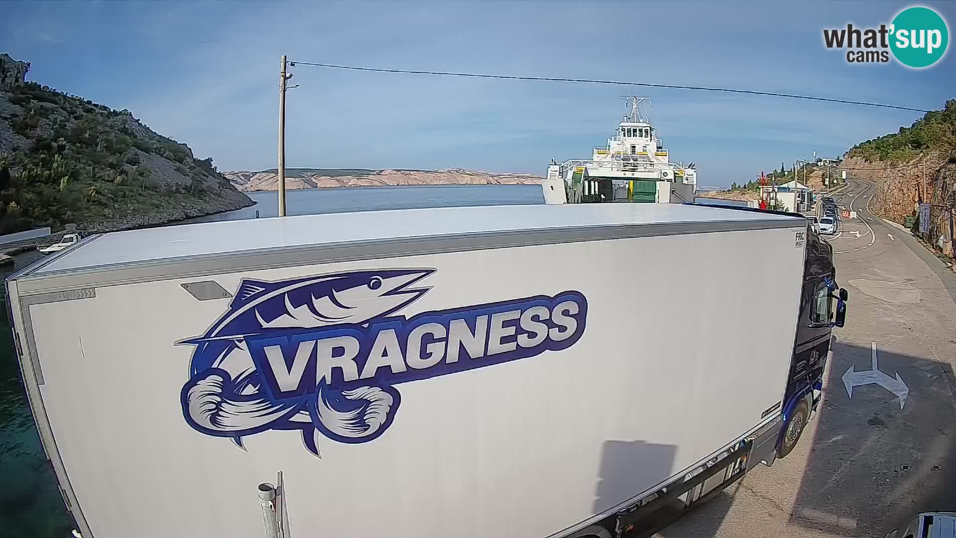 Webcam Prizna ferry port to Pag island