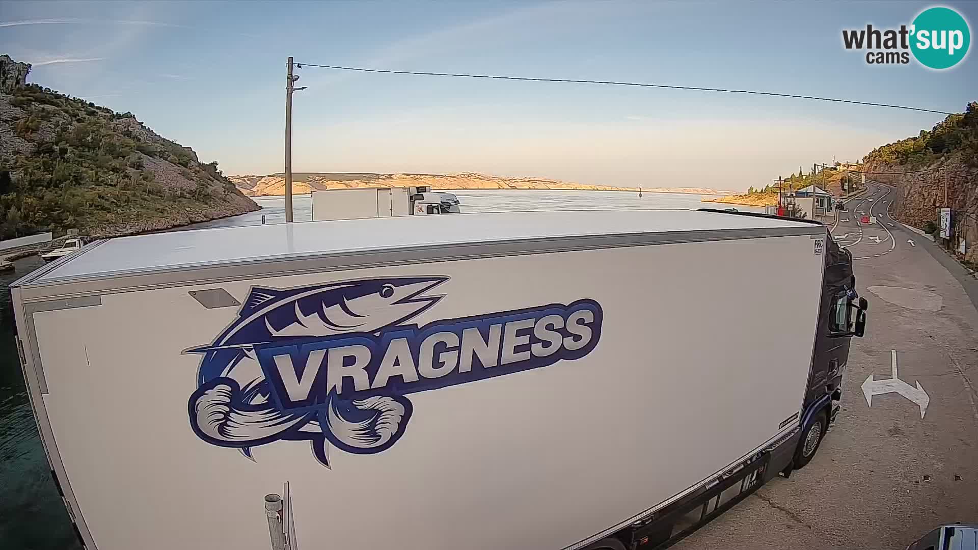Webcam Prizna ferry port to Pag island