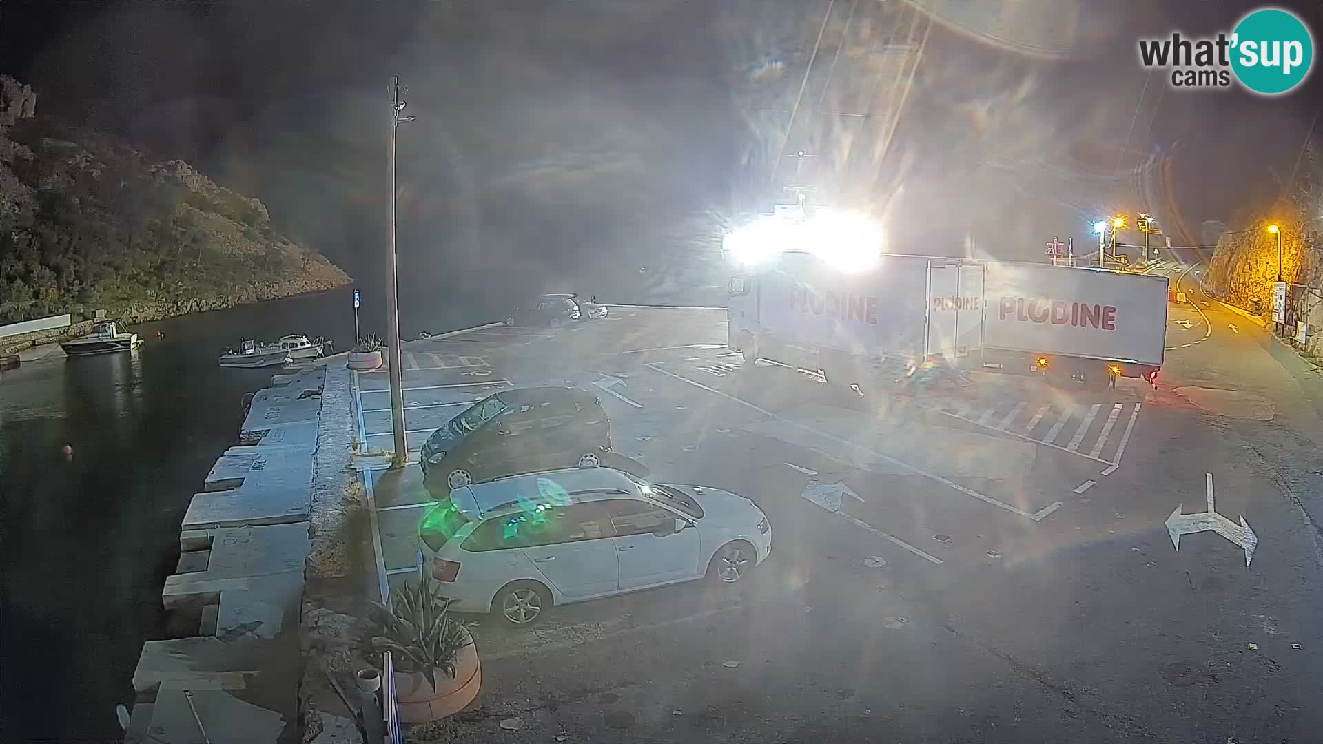 Webcam Prizna ferry port to Pag island