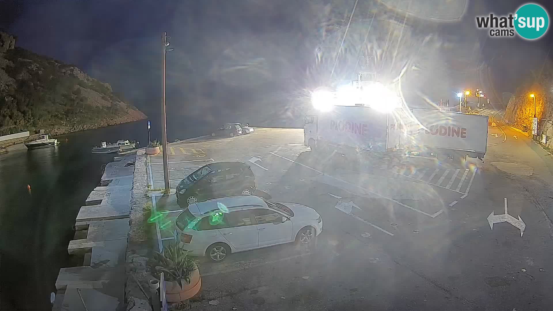 Webcam port de ferry de Prizna – vers l’île de Pag