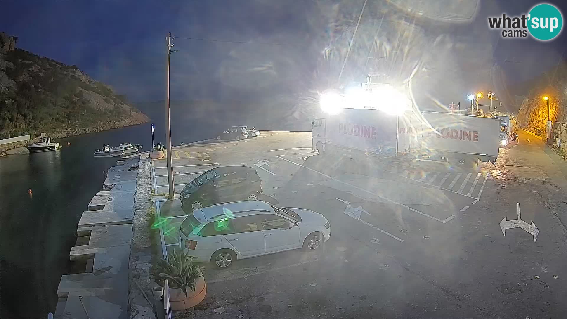 Webcam port de ferry de Prizna – vers l’île de Pag