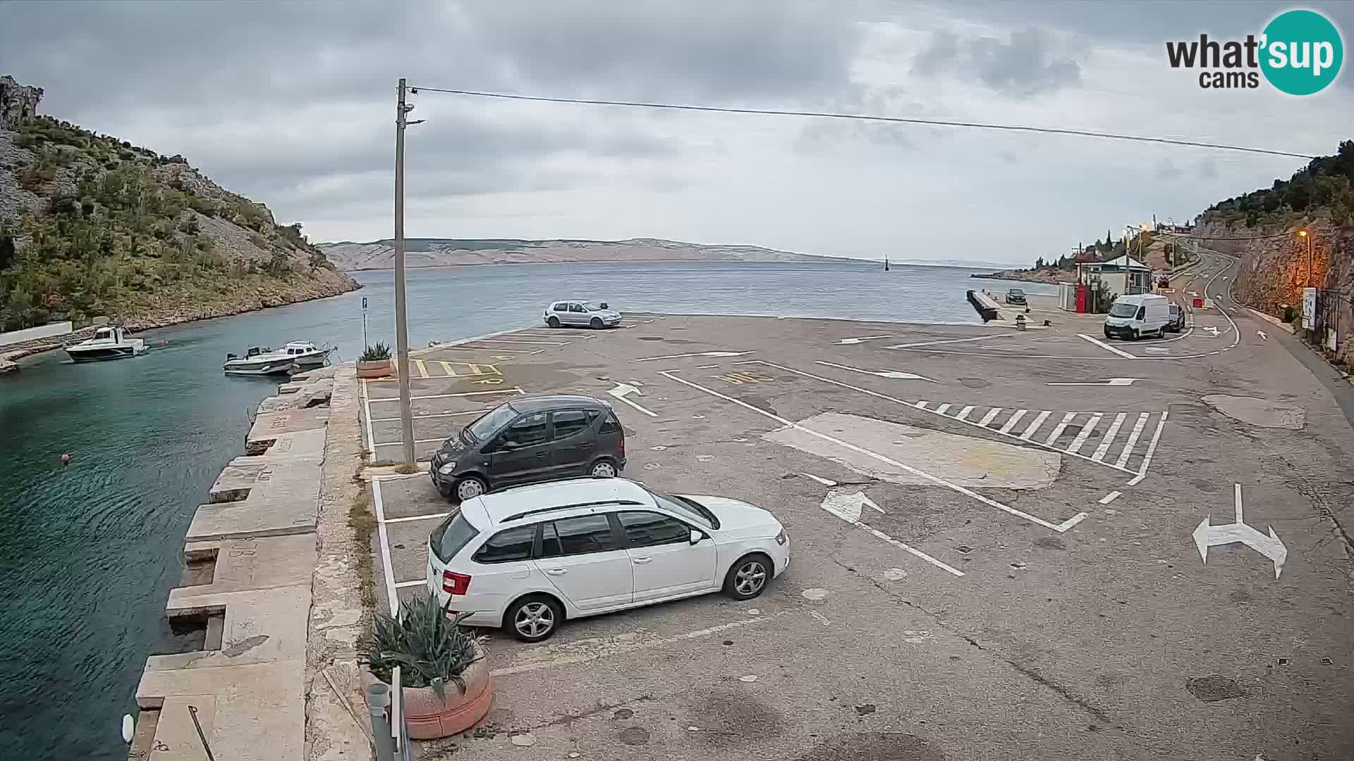 Webcam Fährhafen Prizna – zur Insel Pag