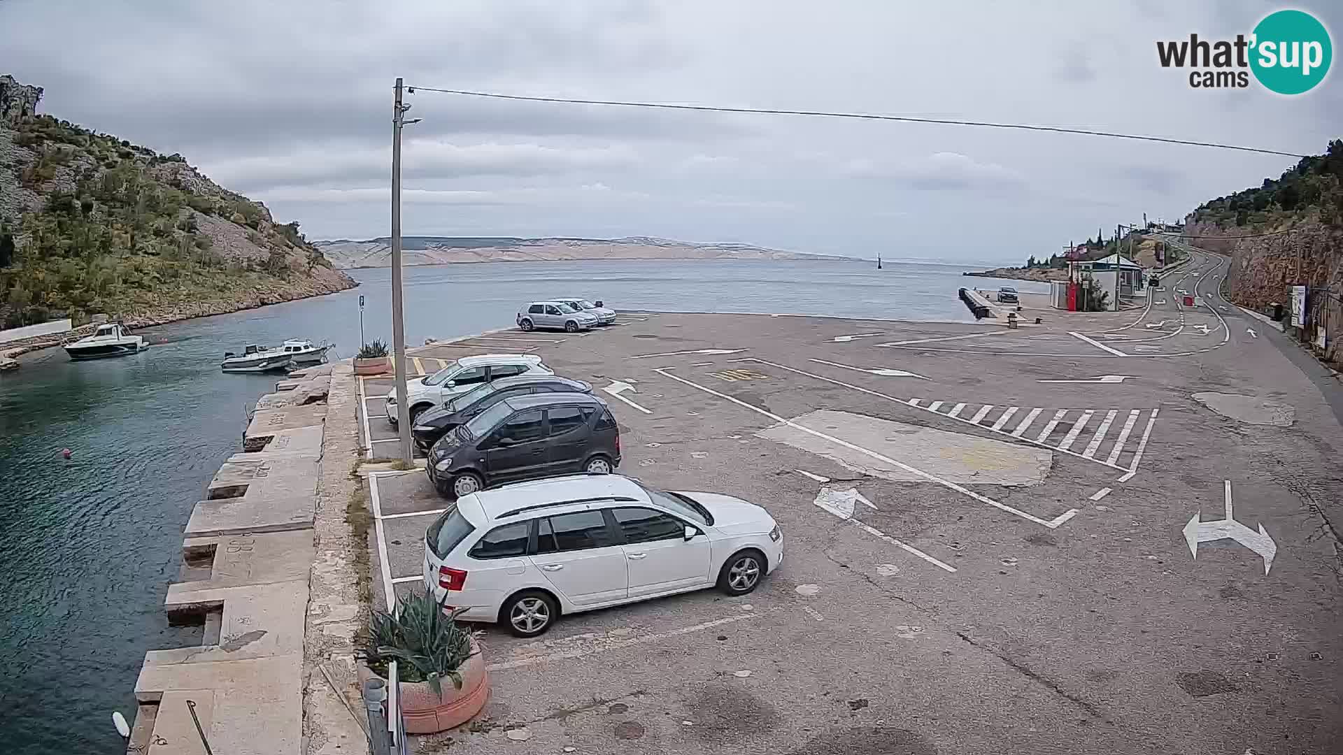 Webcam Fährhafen Prizna – zur Insel Pag