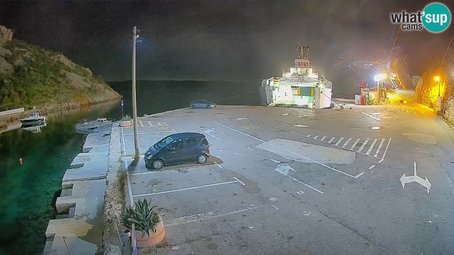 Webcam Fährhafen Prizna – zur Insel Pag
