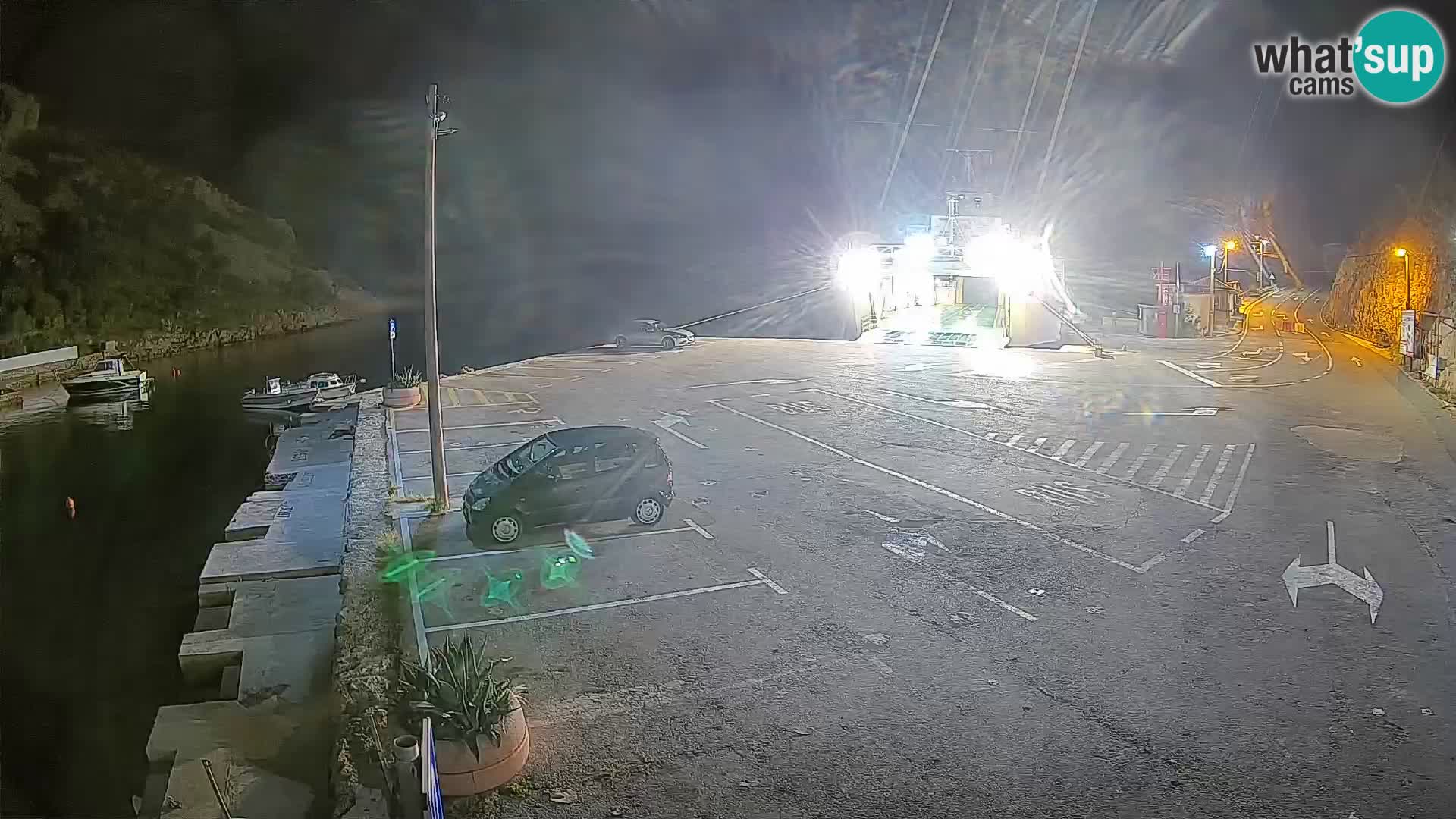 Webcam port de ferry de Prizna – vers l’île de Pag