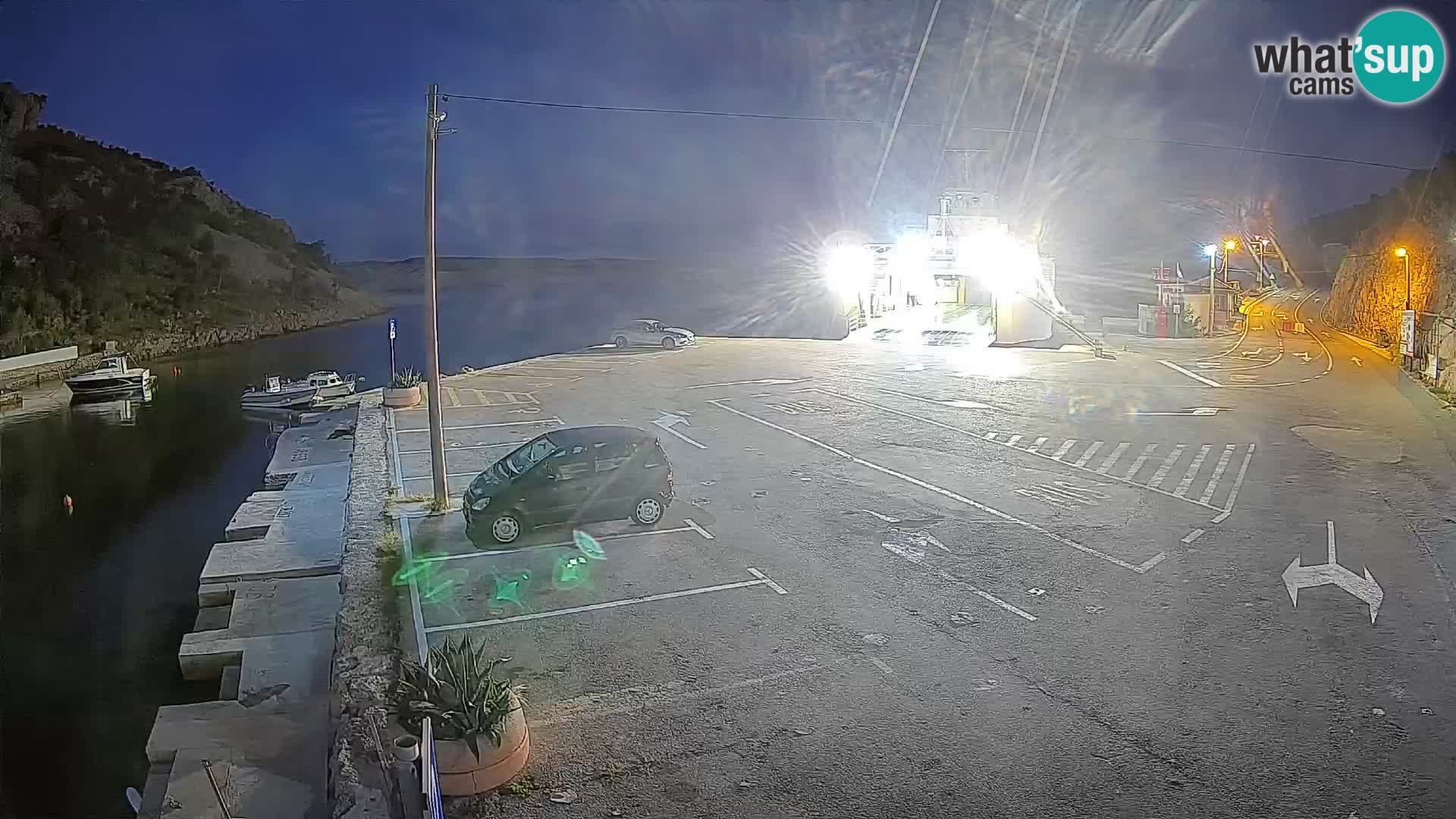 Webcam Fährhafen Prizna – zur Insel Pag