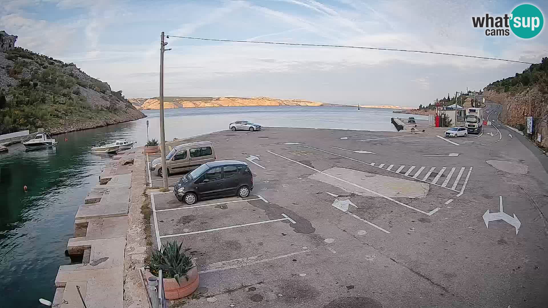 Webcam Fährhafen Prizna – zur Insel Pag