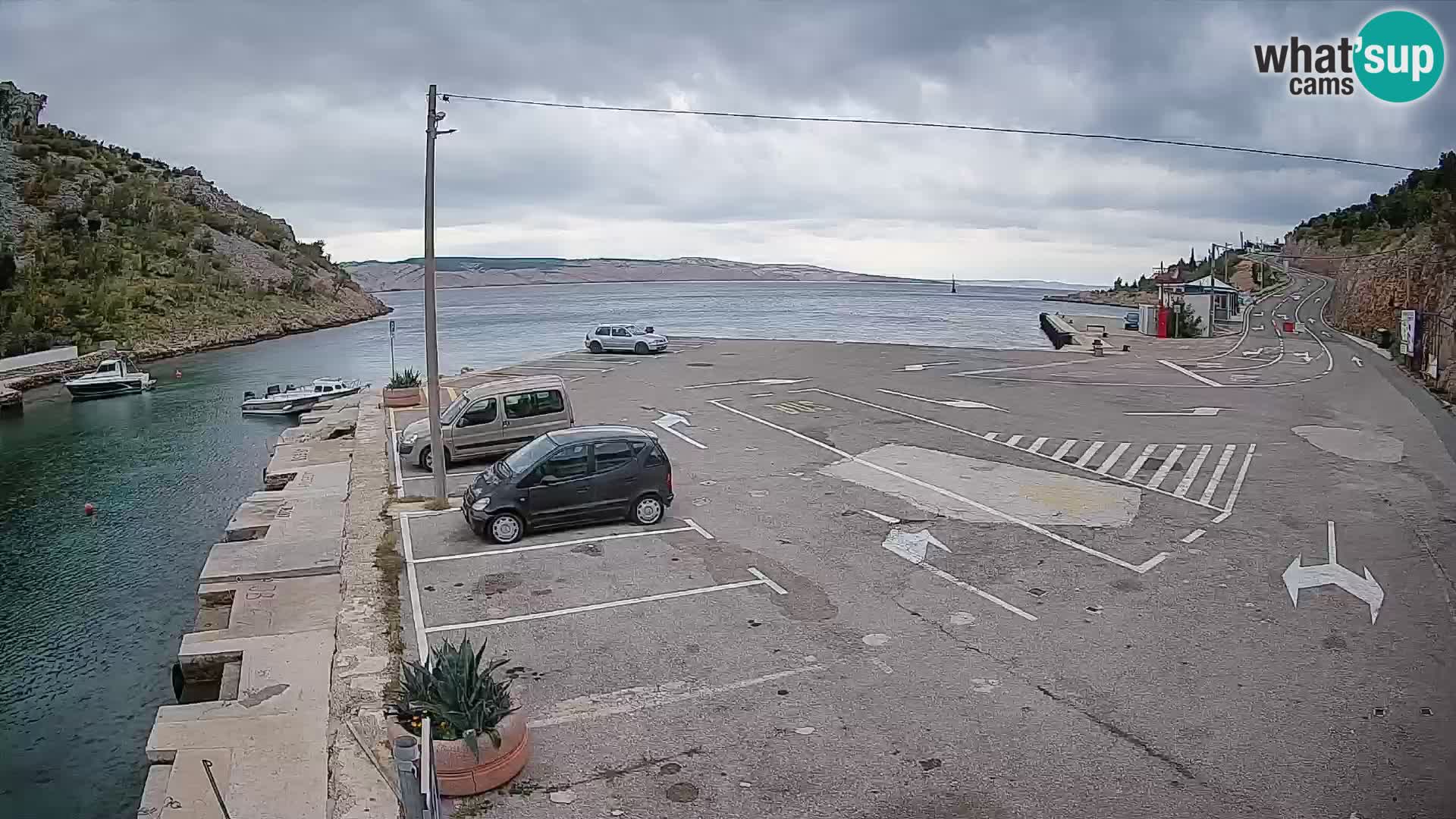 Webcam Fährhafen Prizna – zur Insel Pag
