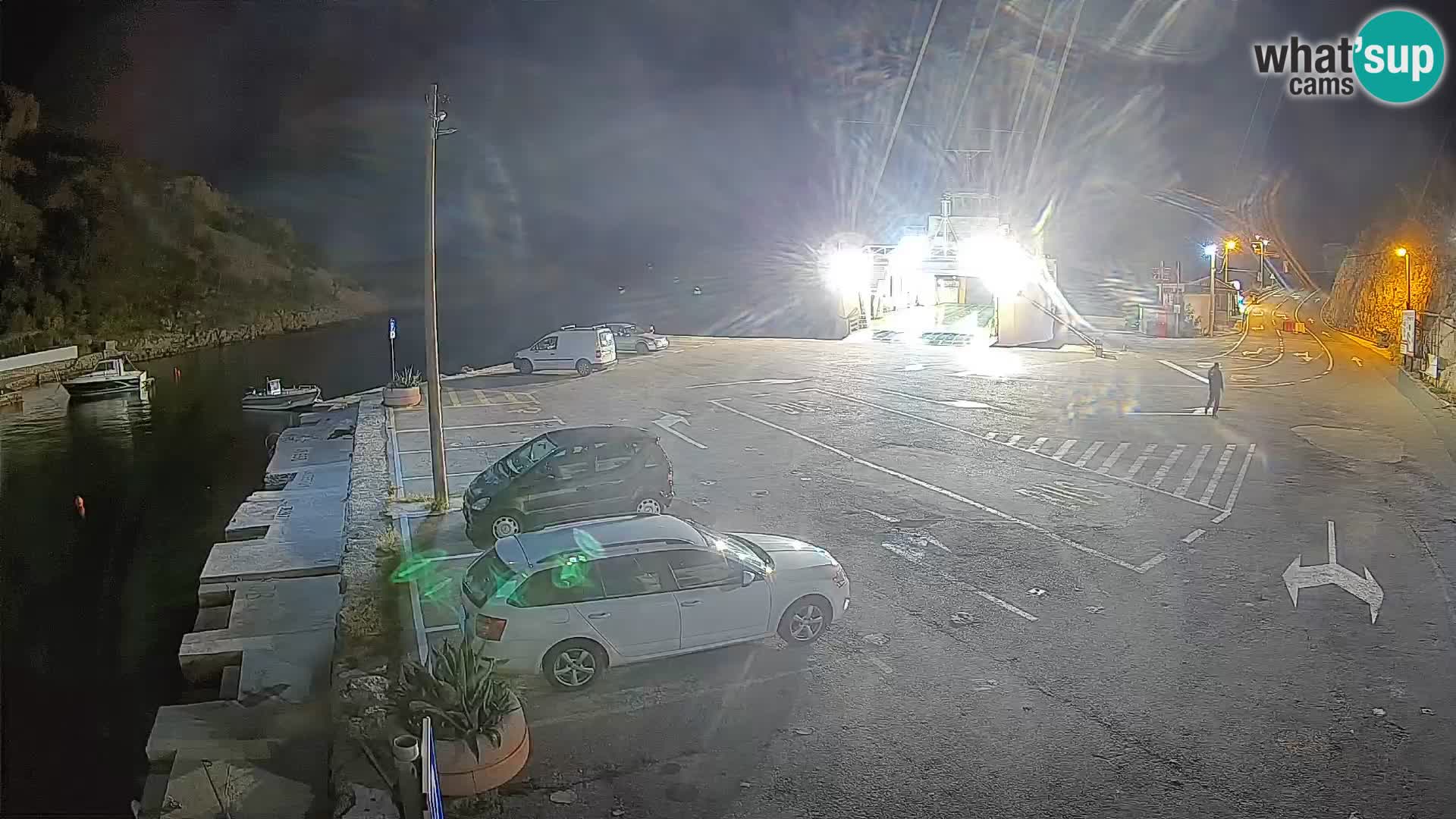 Webcam Prizna ferry port to Pag island
