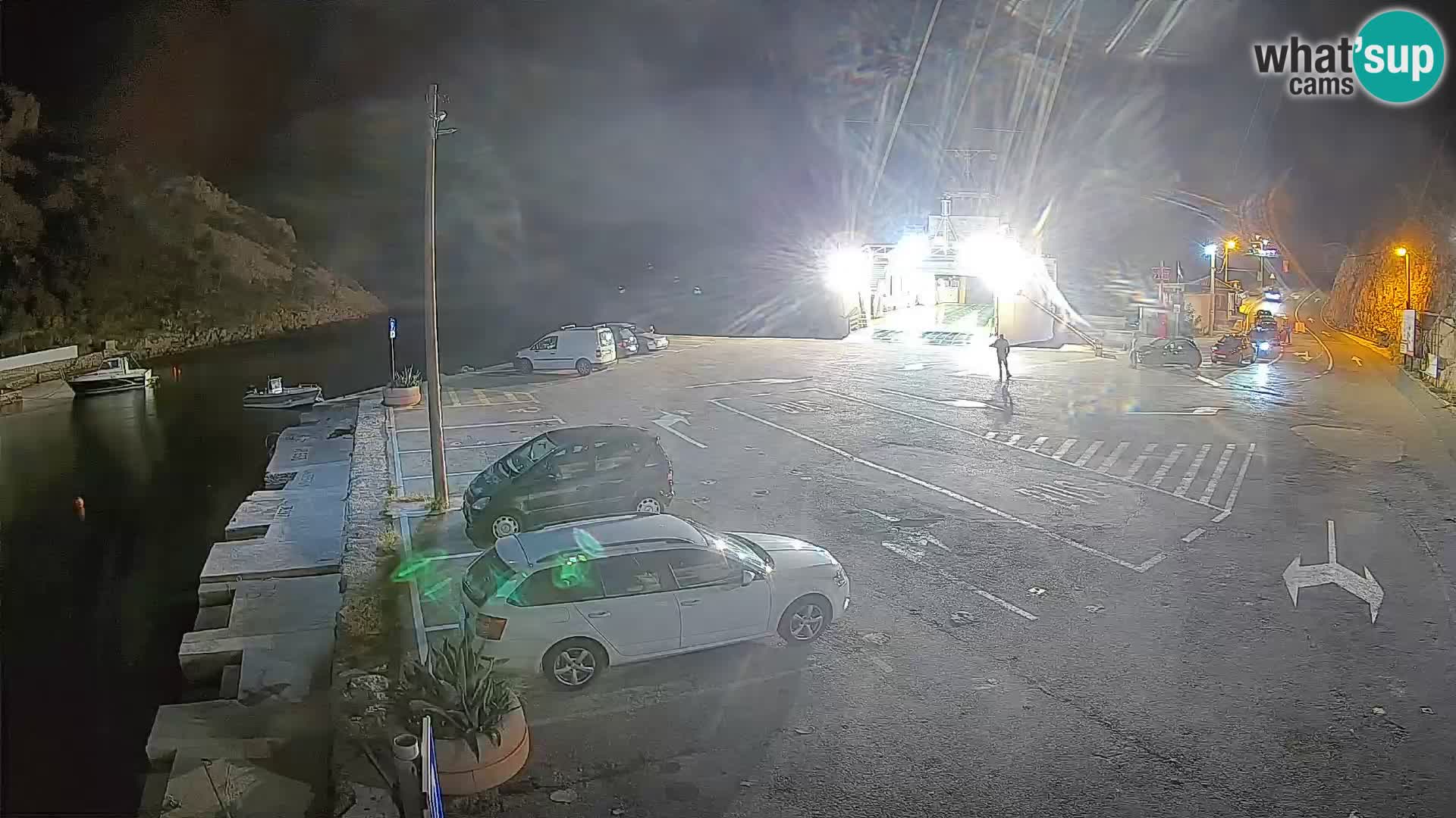 Webcam Prizna ferry port to Pag island