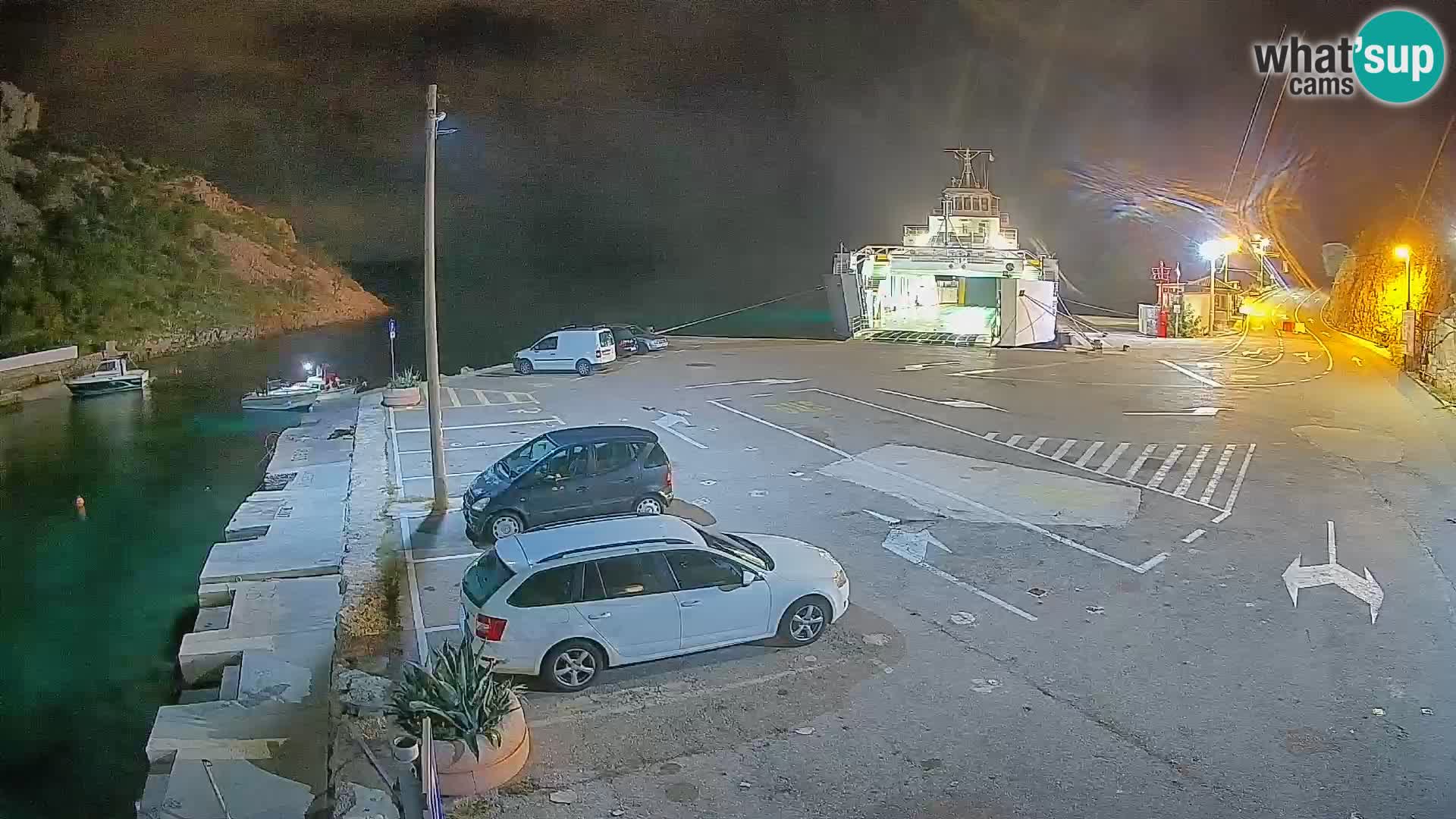 Webcam Prizna ferry port to Pag island