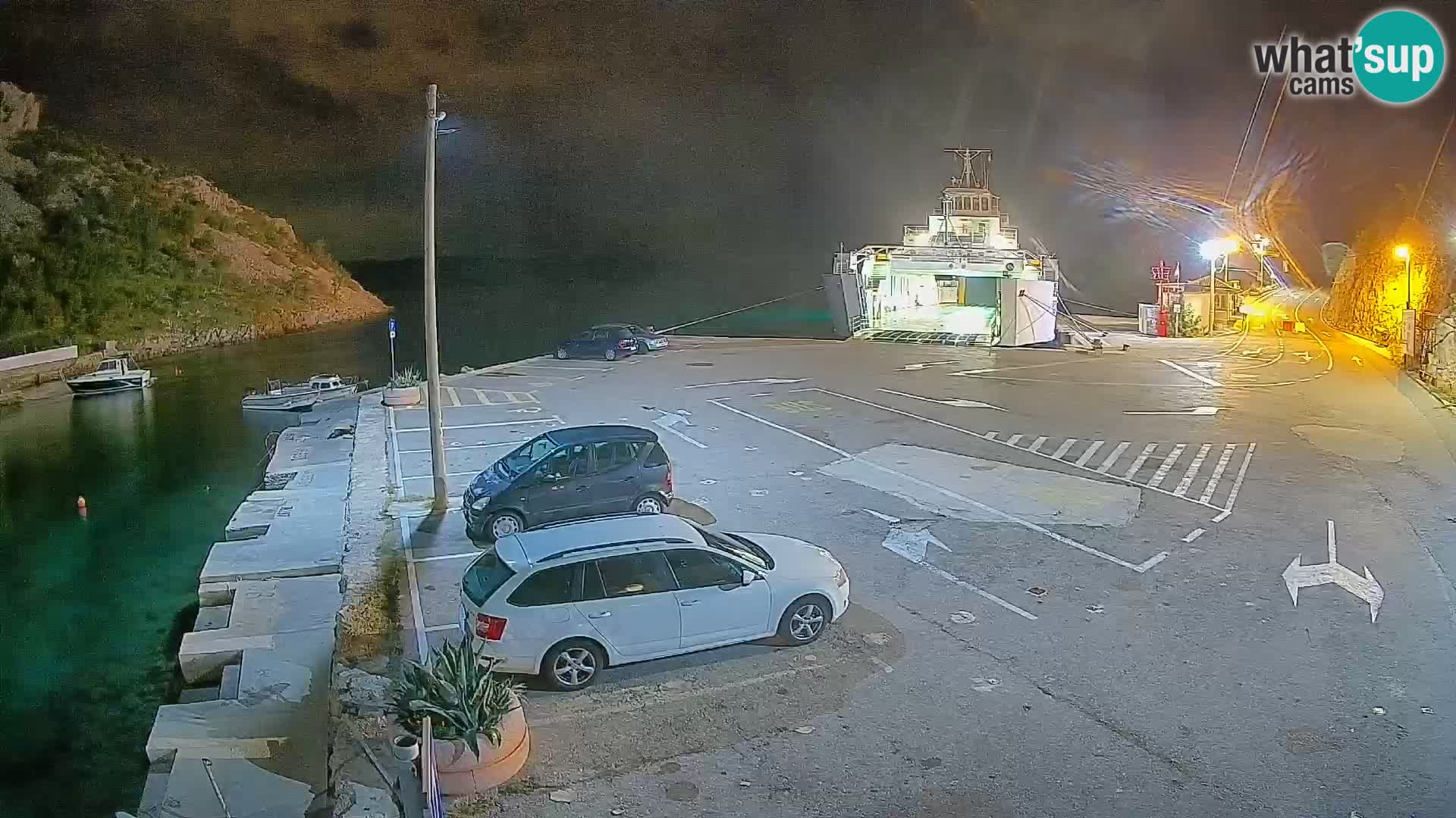 Webcam Prizna ferry port to Pag island