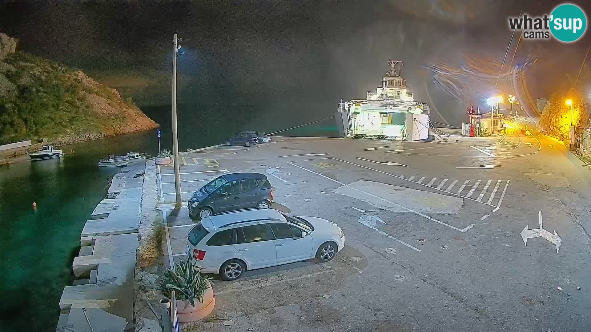 Webcam Fährhafen Prizna – zur Insel Pag
