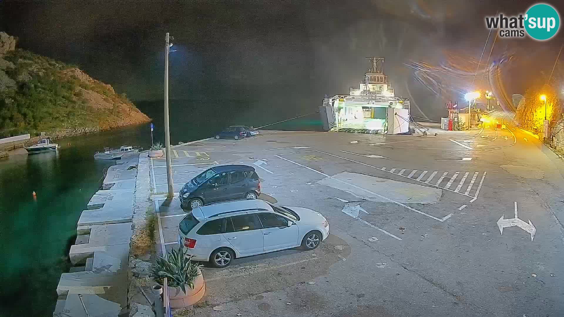 Webcam Fährhafen Prizna – zur Insel Pag