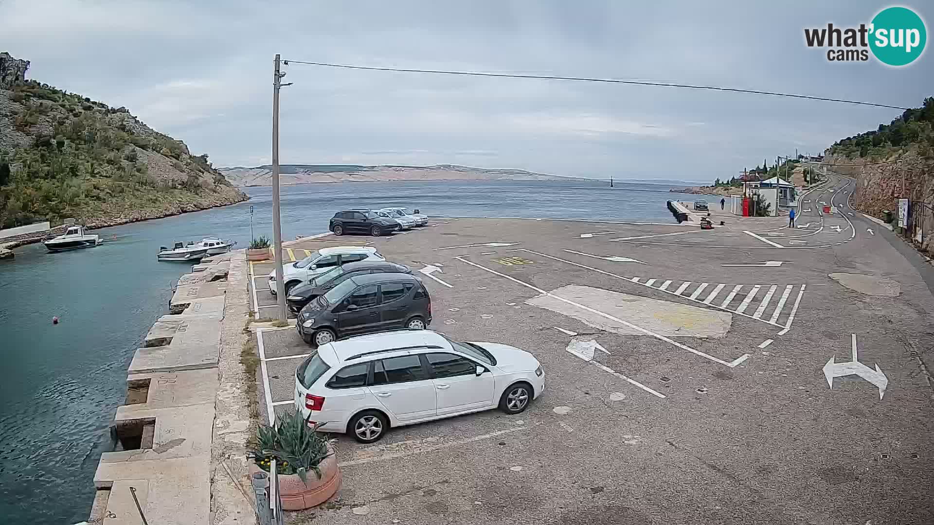 Webcam Fährhafen Prizna – zur Insel Pag