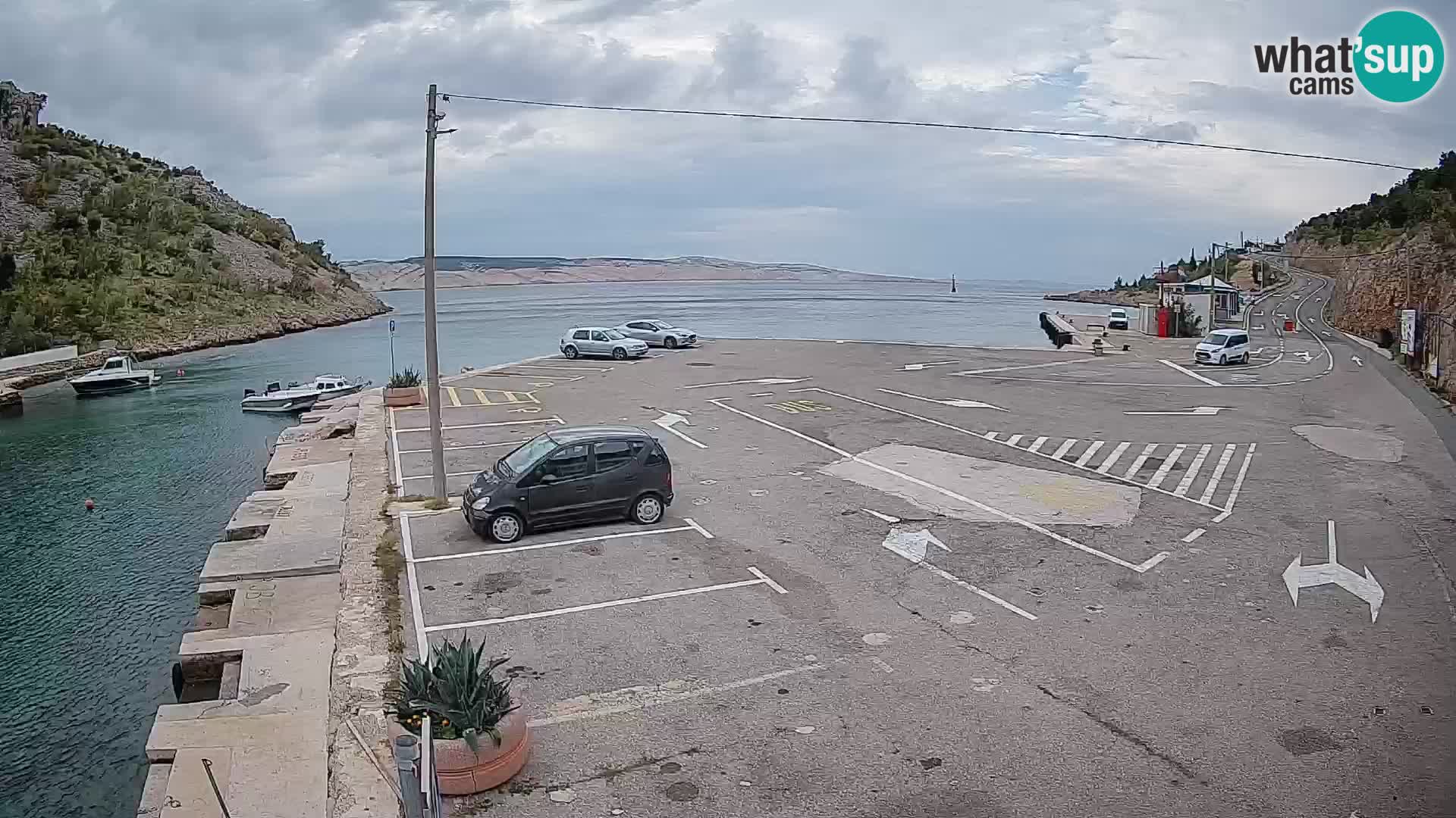 Webcam Fährhafen Prizna – zur Insel Pag