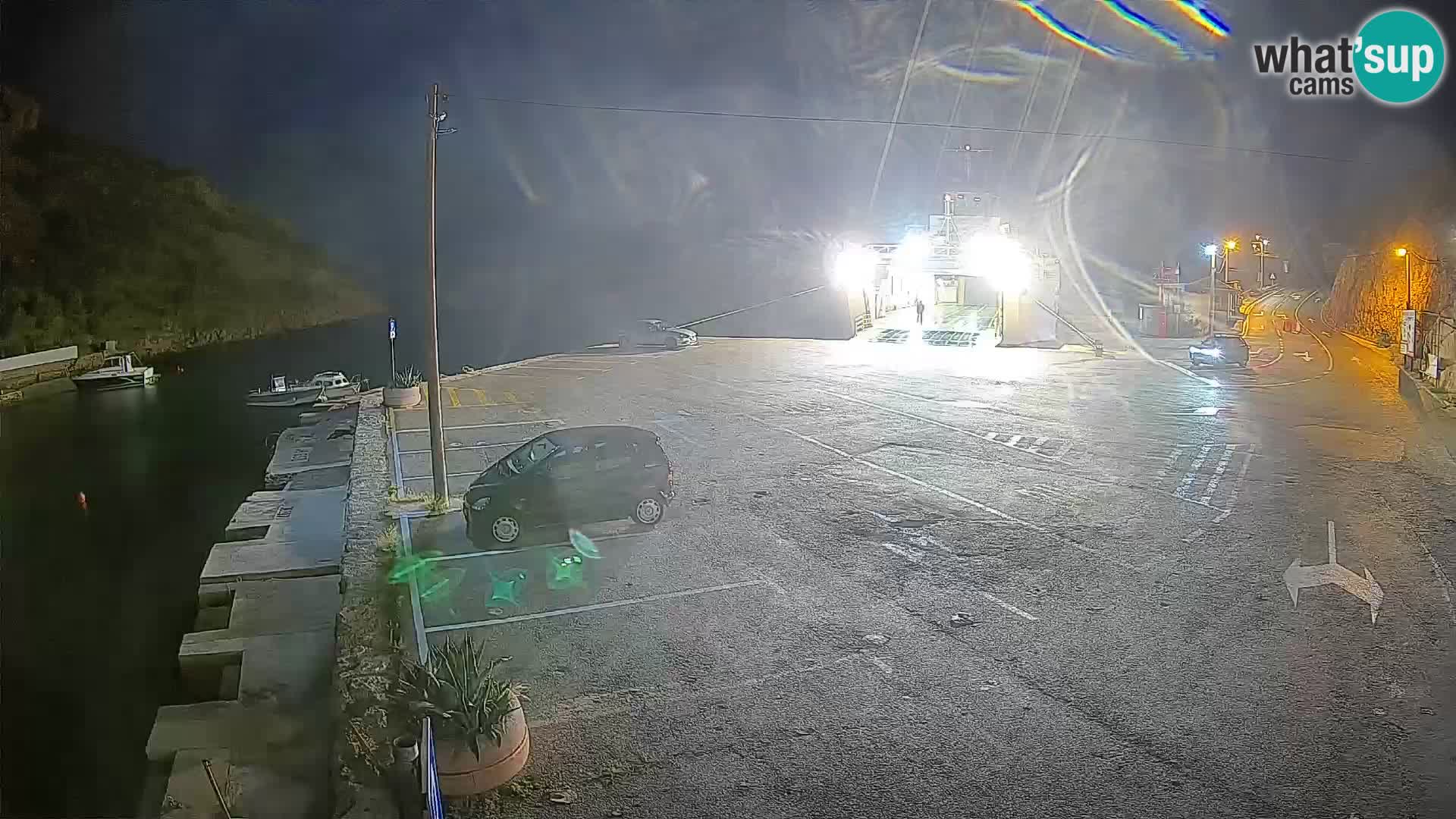 Webcam Prizna ferry port to Pag island