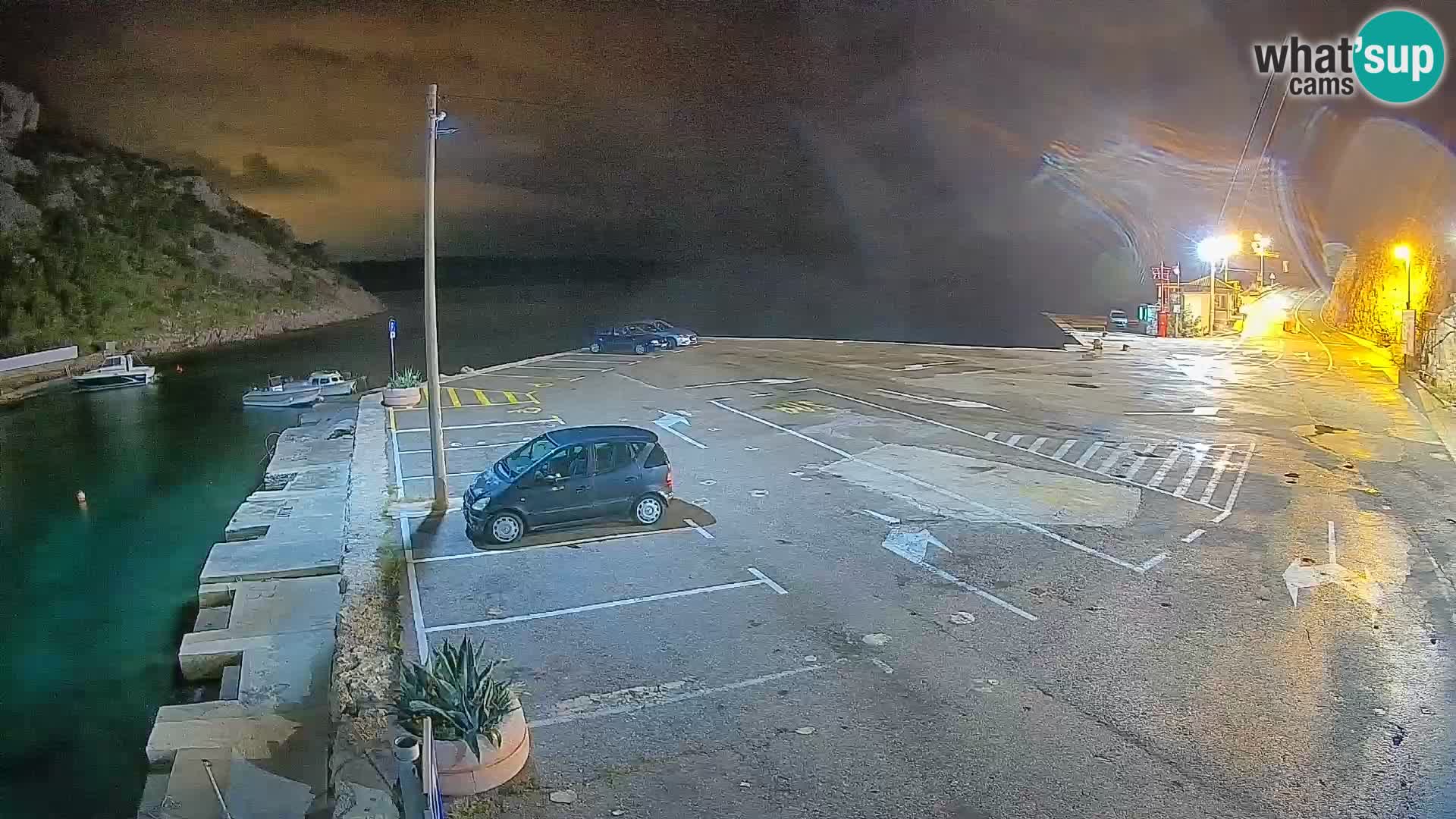 Webcam port de ferry de Prizna – vers l’île de Pag