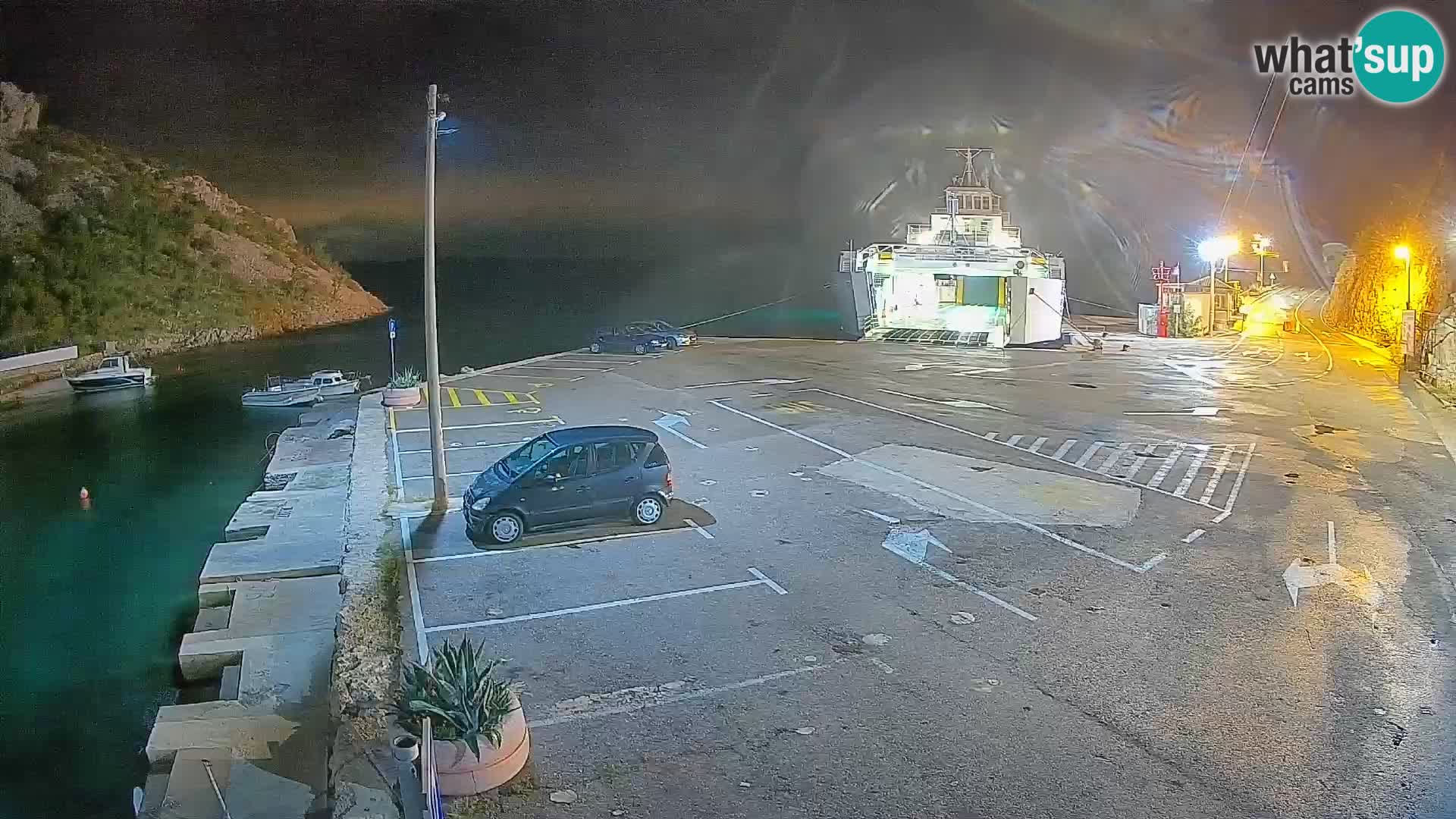 Webcam Fährhafen Prizna – zur Insel Pag
