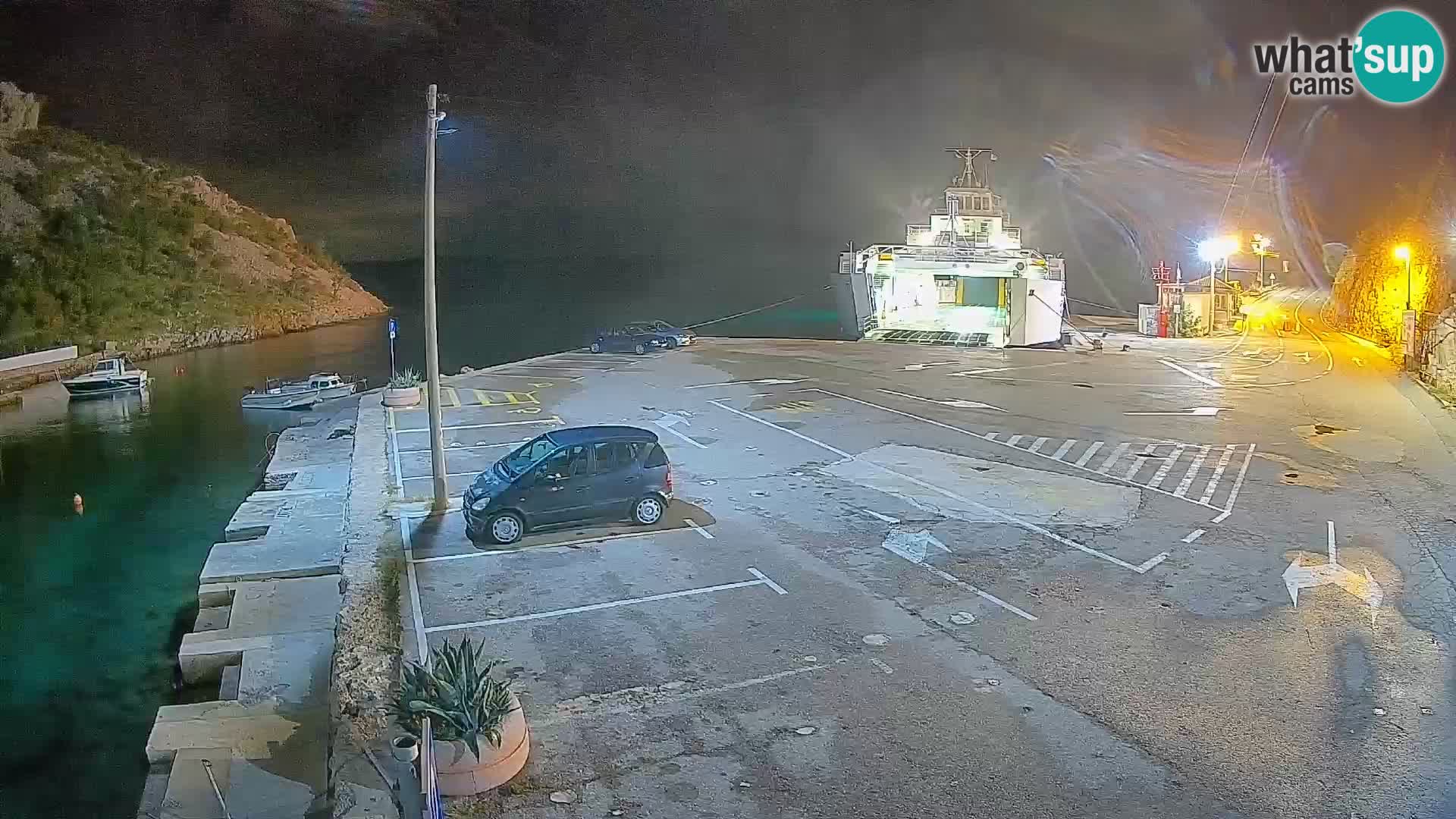 Webcam Fährhafen Prizna – zur Insel Pag