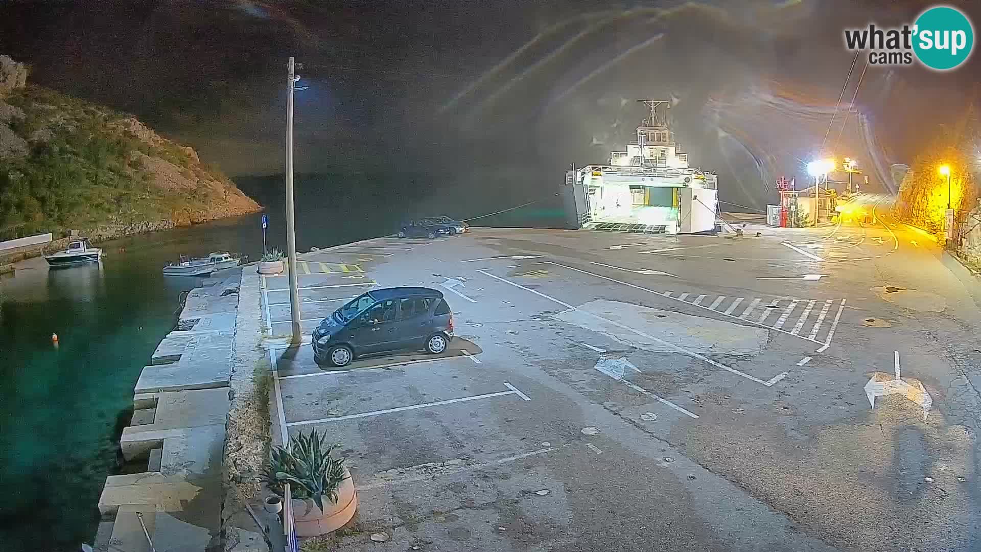 Webcam Fährhafen Prizna – zur Insel Pag