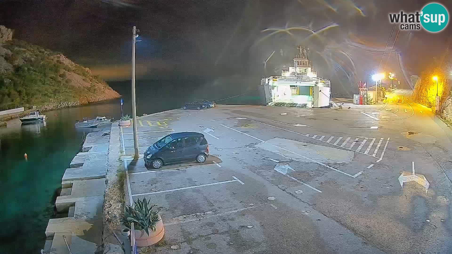 Webcam Fährhafen Prizna – zur Insel Pag