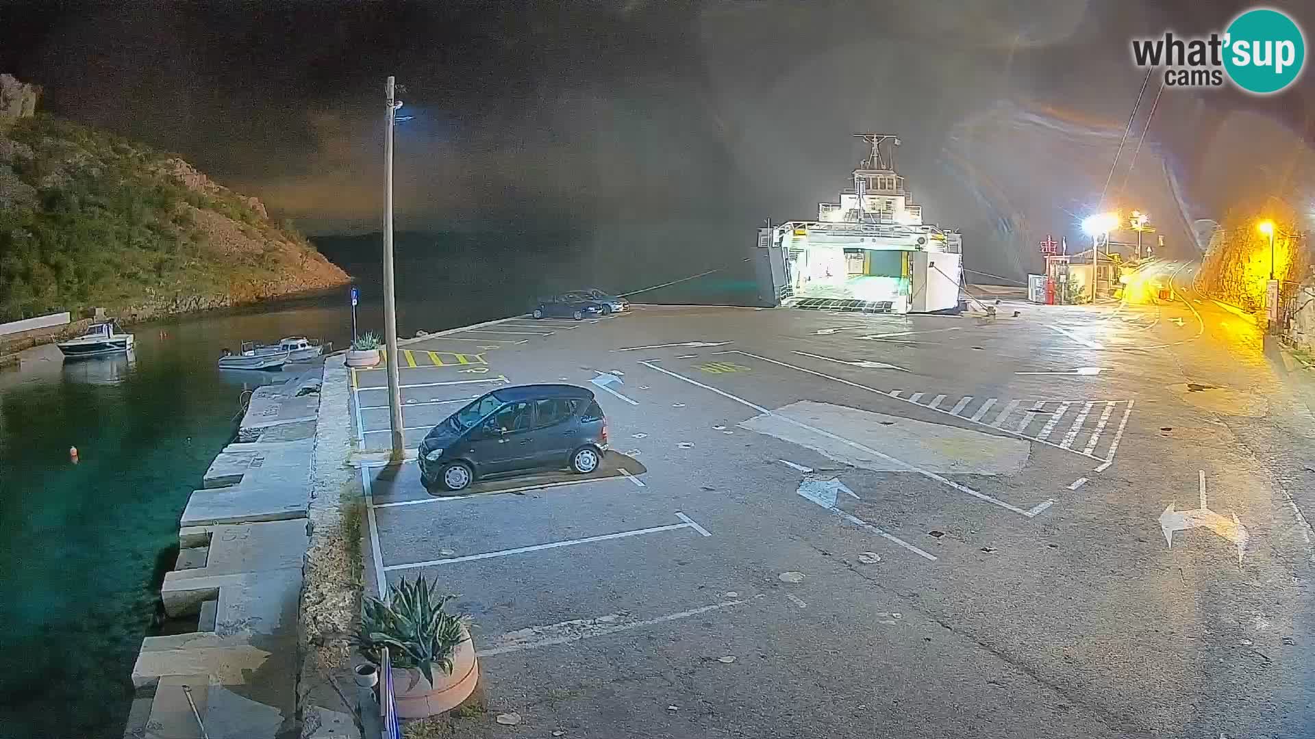 Webcam Fährhafen Prizna – zur Insel Pag