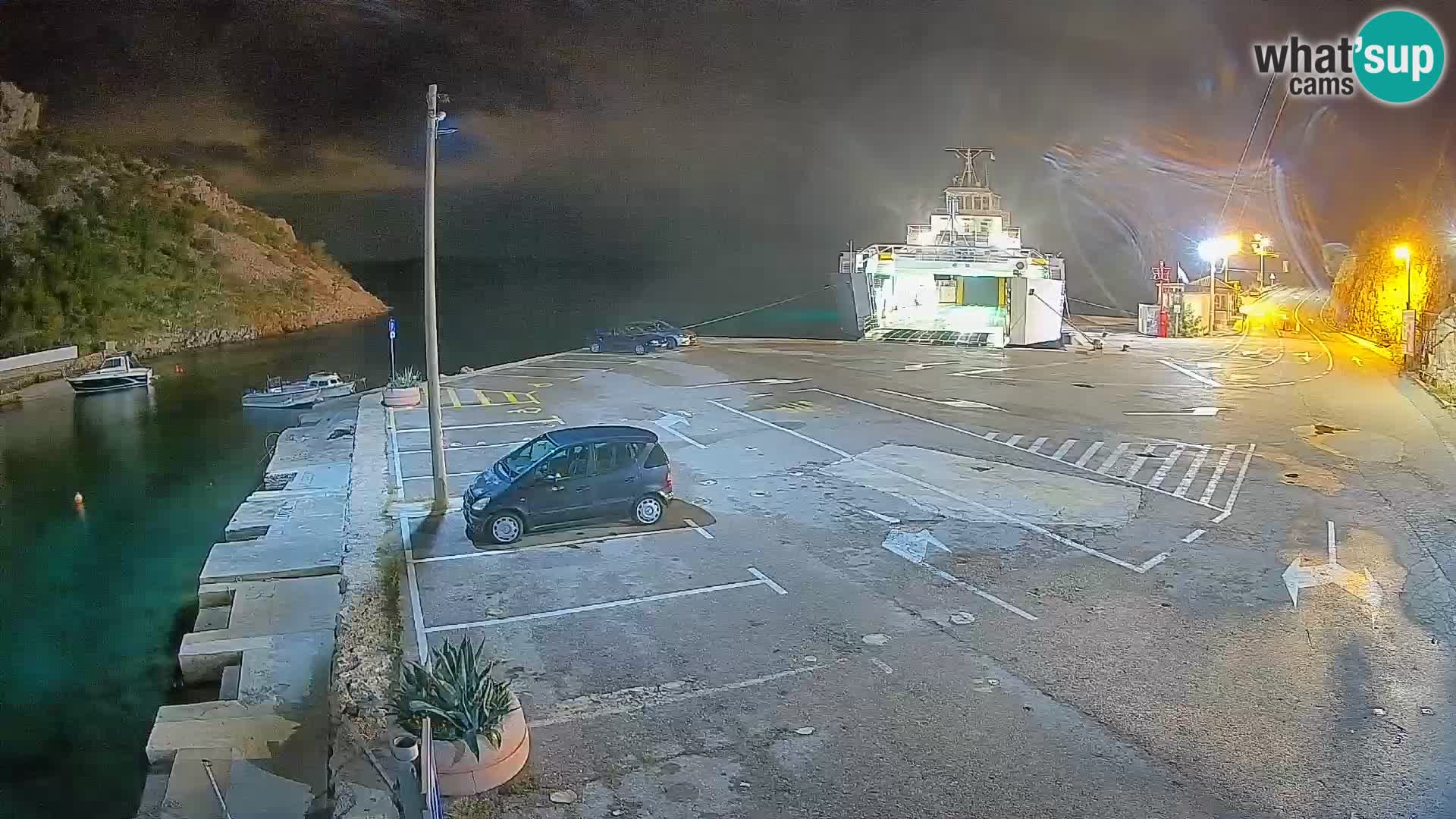 Webcam port de ferry de Prizna – vers l’île de Pag