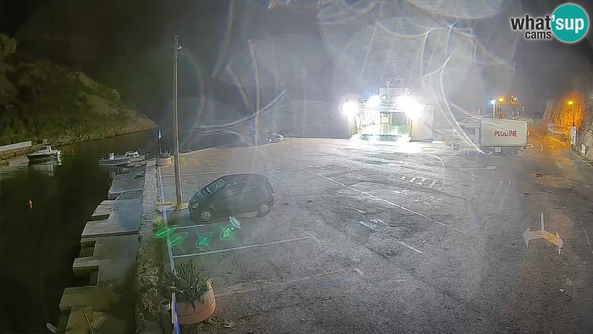 Webcam port de ferry de Prizna – vers l’île de Pag