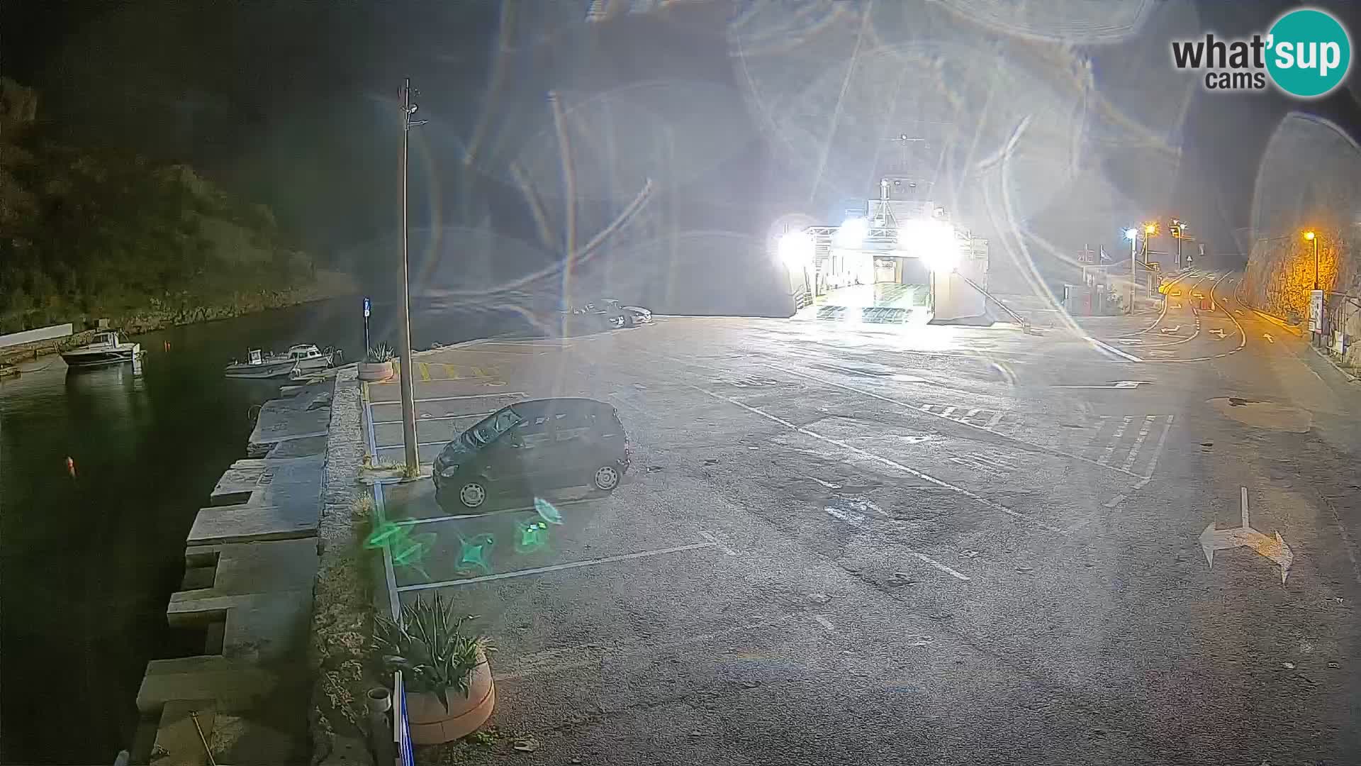 Webcam Prizna ferry port to Pag island