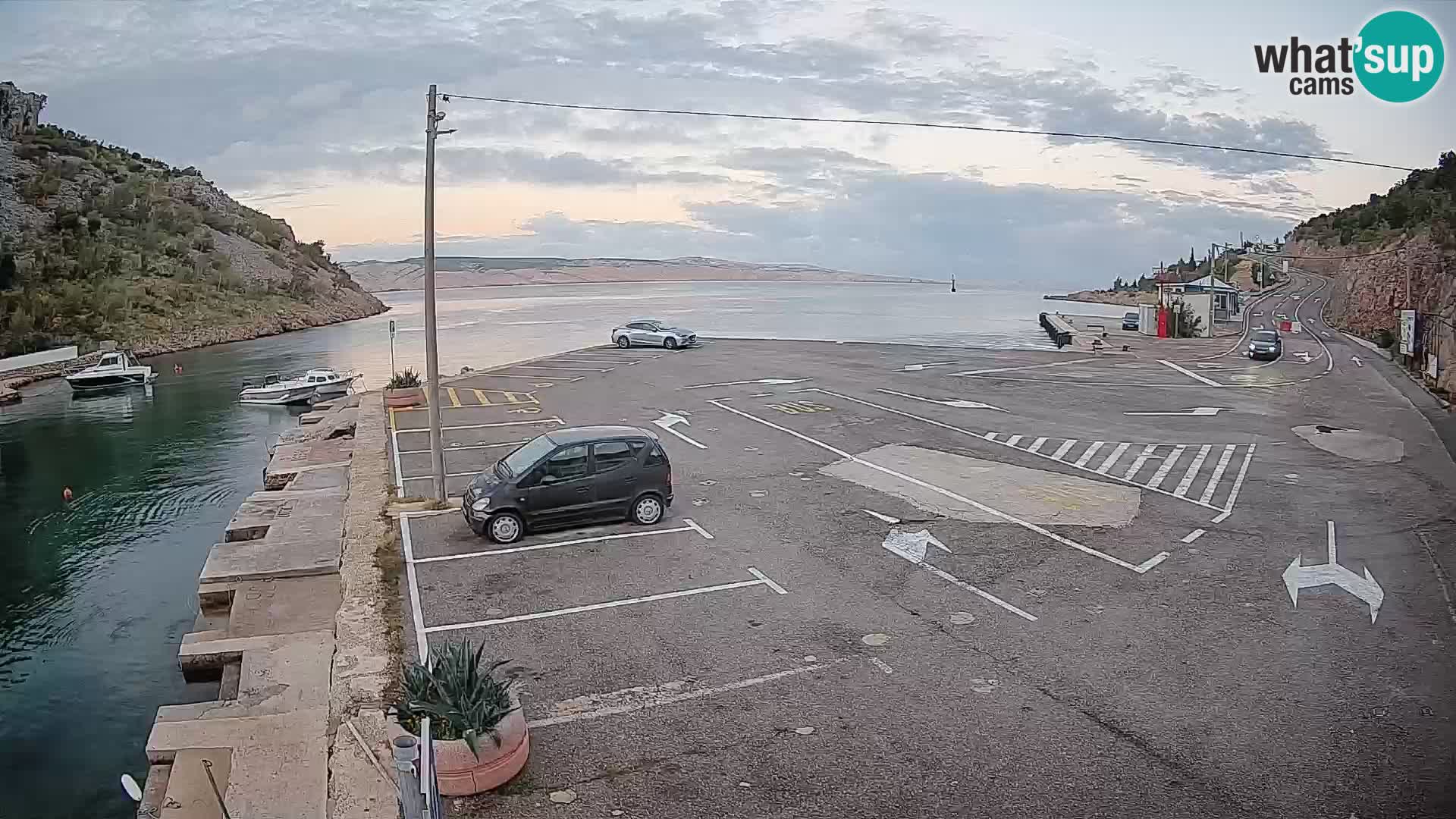 Webcam Fährhafen Prizna – zur Insel Pag