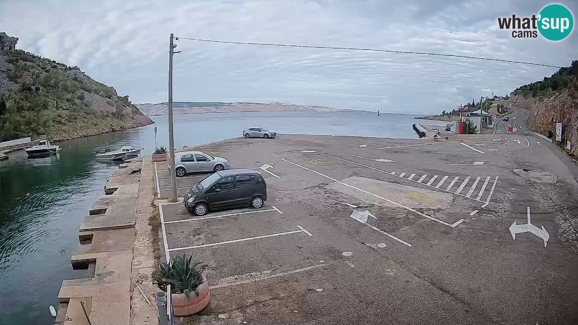Webcam Fährhafen Prizna – zur Insel Pag