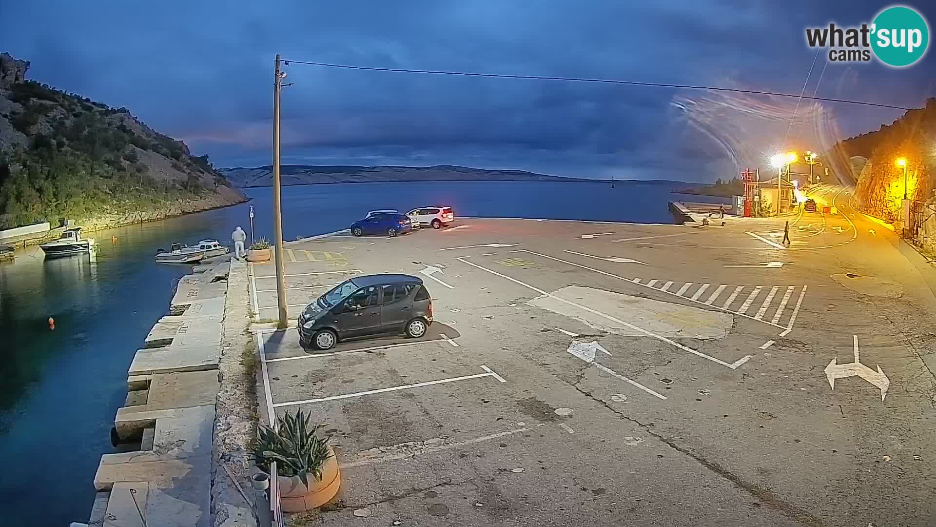 Webcam Prizna ferry port to Pag island