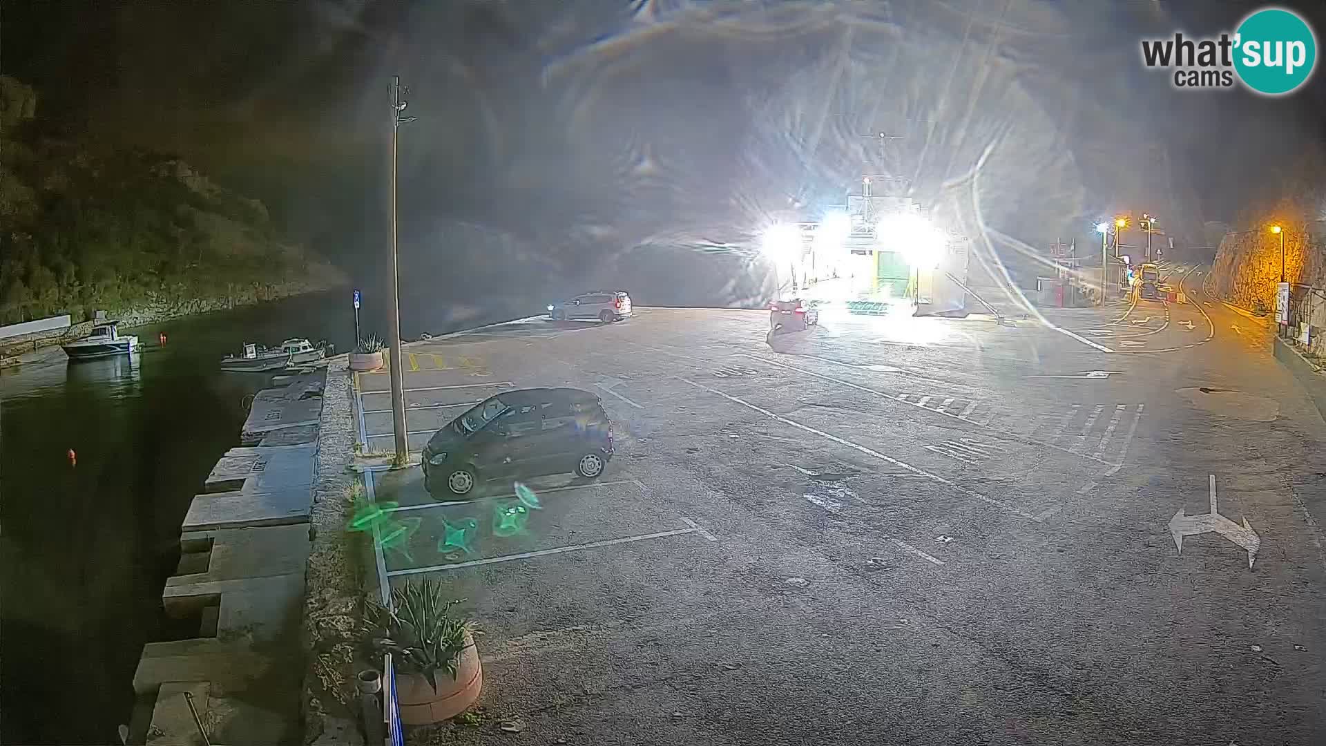 Webcam Prizna ferry port to Pag island