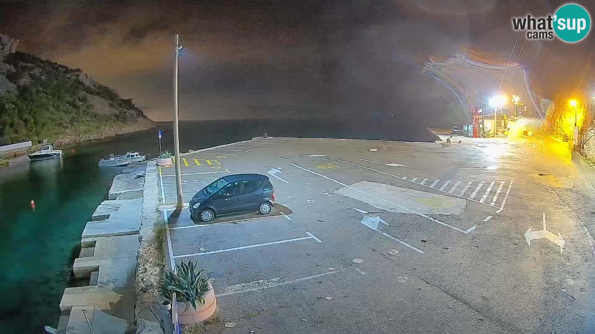 Webcam port de ferry de Prizna – vers l’île de Pag