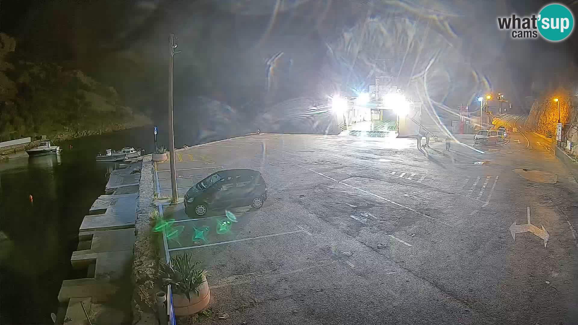 Webcam Prizna ferry port to Pag island