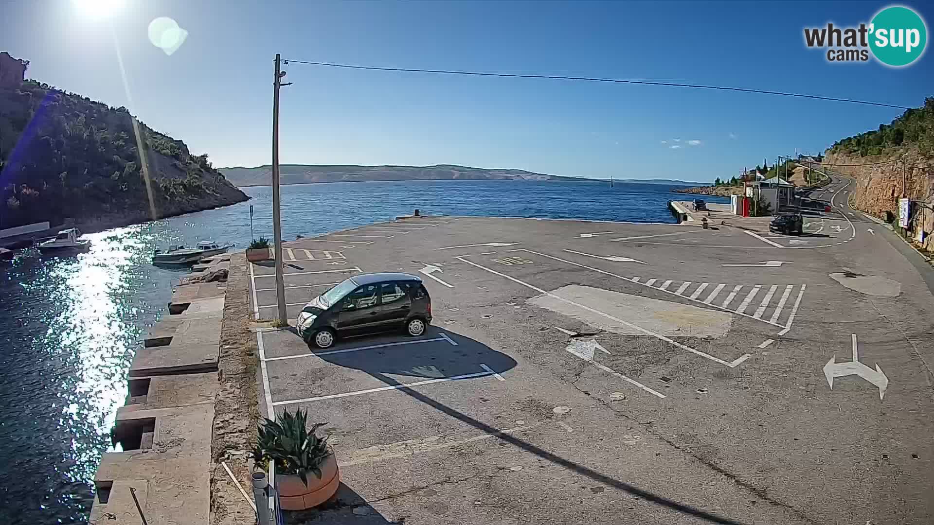 Webcam Prizna ferry port to Pag island
