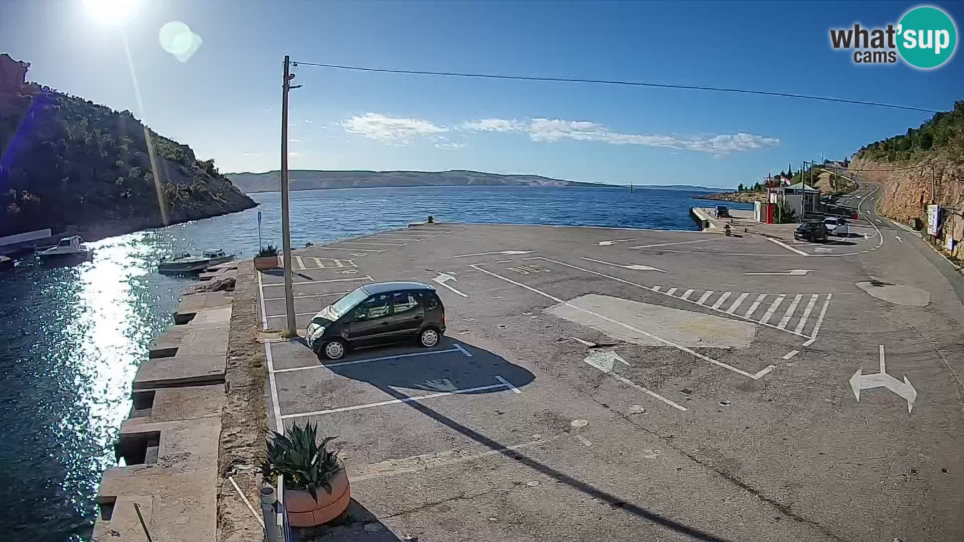 Webcam Prizna ferry port to Pag island