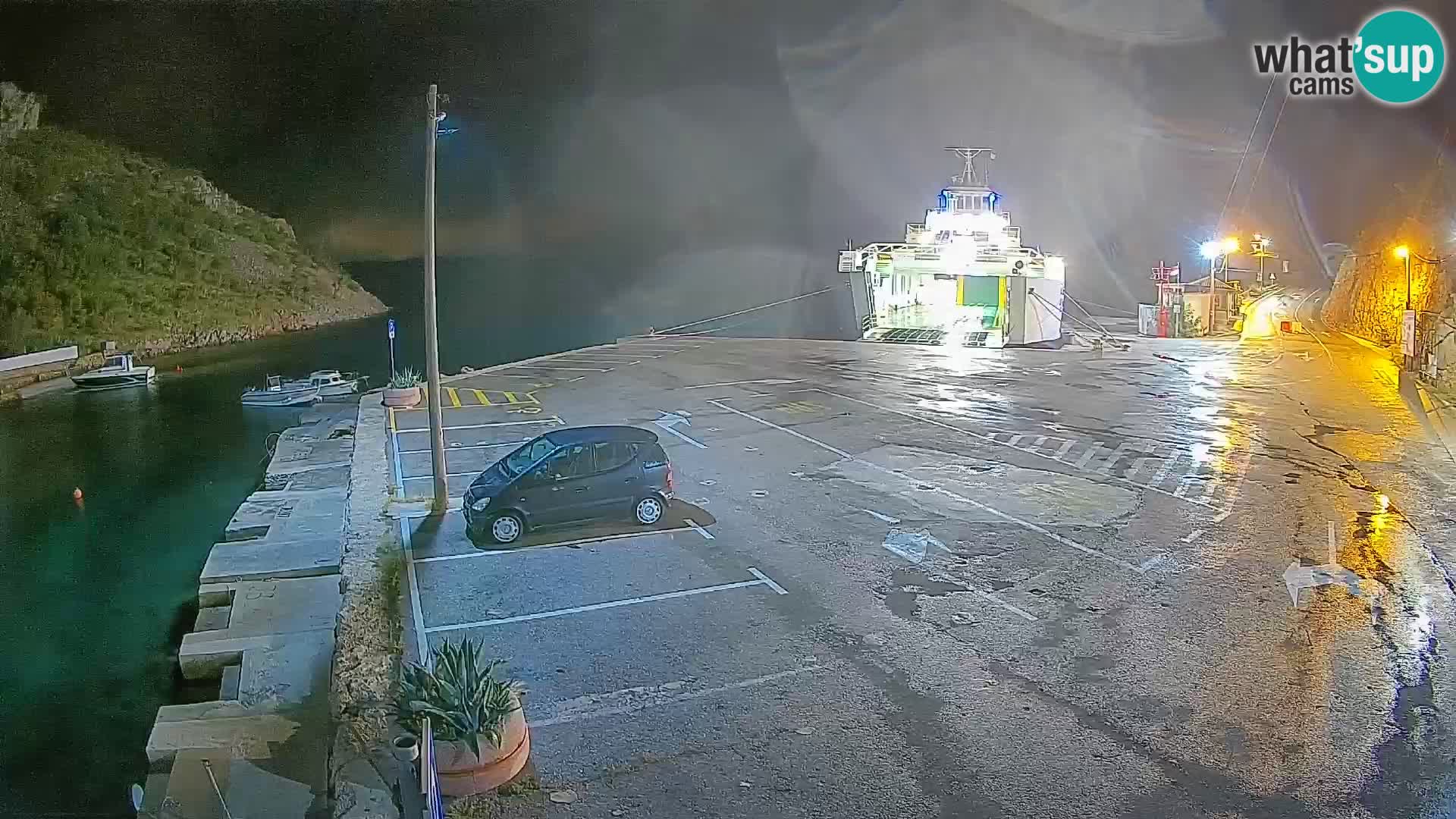 Webcam port de ferry de Prizna – vers l’île de Pag