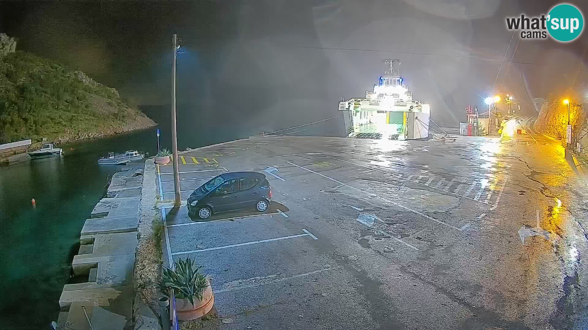 Webcam port de ferry de Prizna – vers l’île de Pag