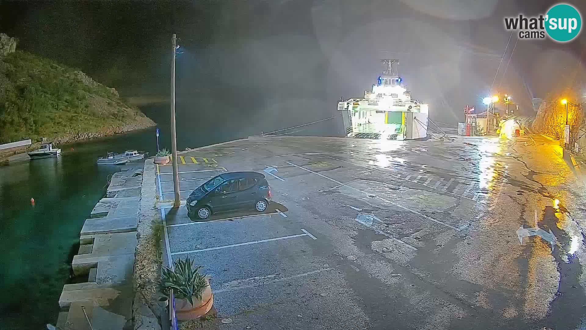 Webcam port de ferry de Prizna – vers l’île de Pag