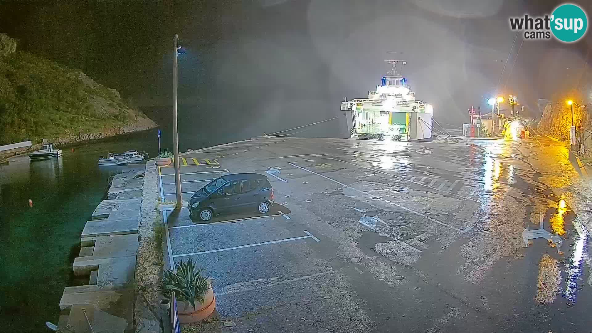 Webcam port de ferry de Prizna – vers l’île de Pag