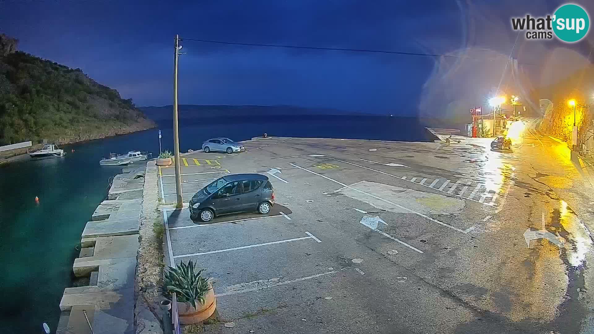 Webcam port de ferry de Prizna – vers l’île de Pag